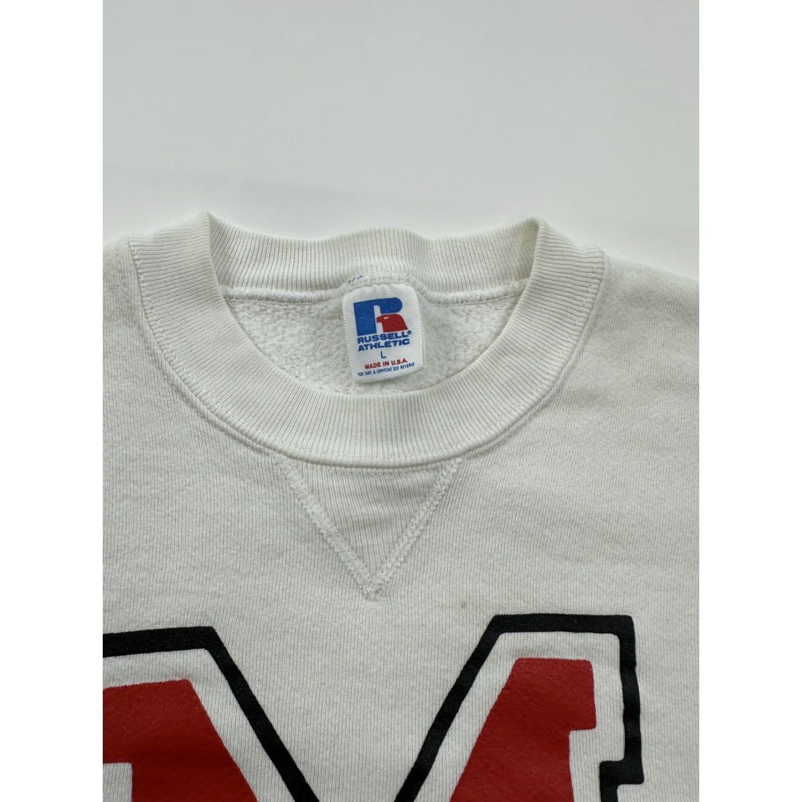 Russell Athletic VINTAGE Russell Sweatshirt Men’s L White USA Pullover Mens Size US L / EU 52-54 / 3 - 7 Thumbnail