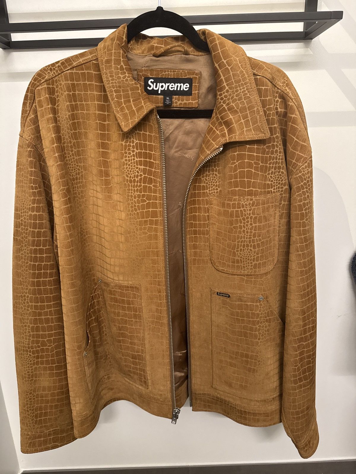ジャケット・アウター Supreme Suede Work Jacket Croc Supreme Supreme suede work jacket “Croc” | Grailed