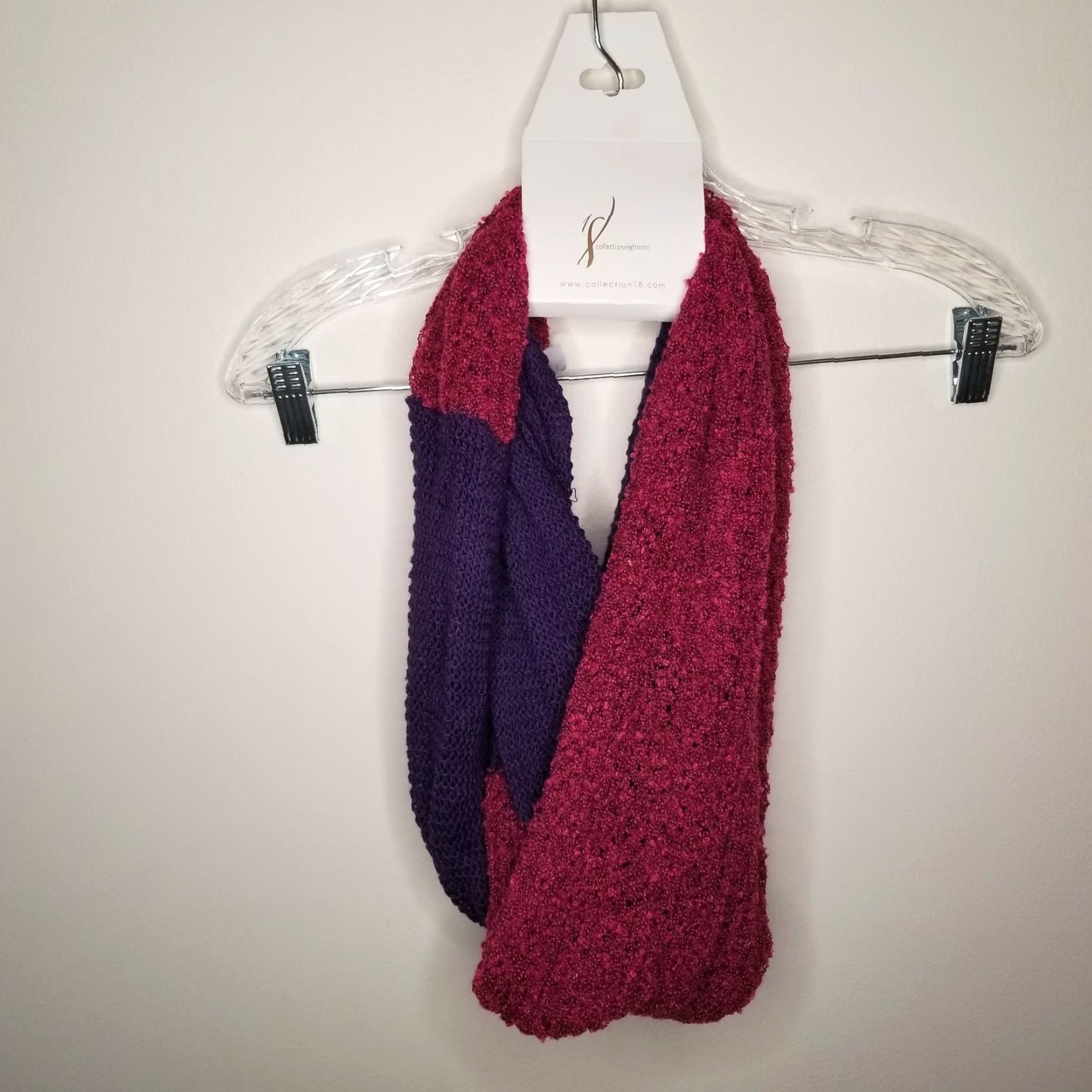 Vintage Collection 18 Scarf Womens One Size Pink Infinity Scarf Size ONE SIZE - 4 Thumbnail