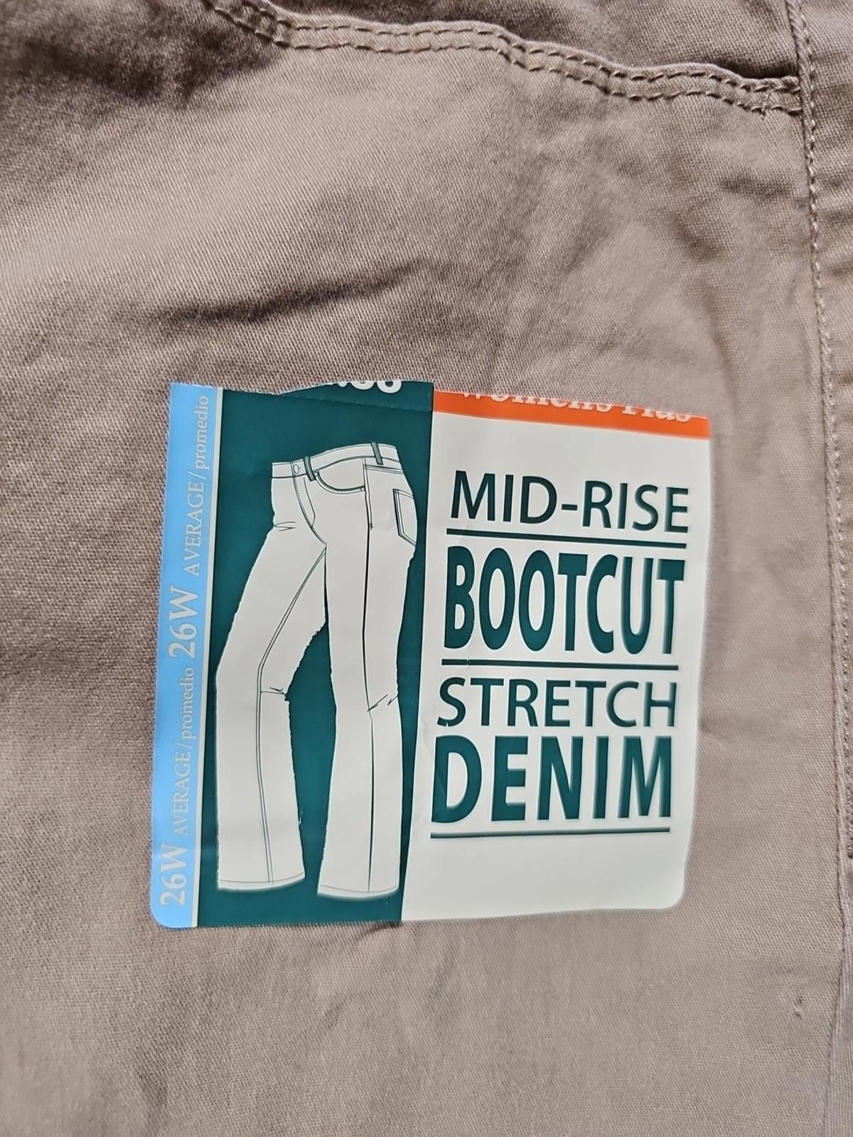 Faded Glory Faded Glory 26W NWT Khaki Bootcut Denim Midrise Jeans Size 26" / US 2 / IT 38 - 2 Thumbnail
