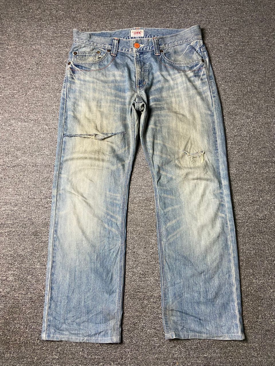 Edwin Vintage EDWIN Genuine Distressed Jeans (143) Size US 37 - 1 Thumbnail