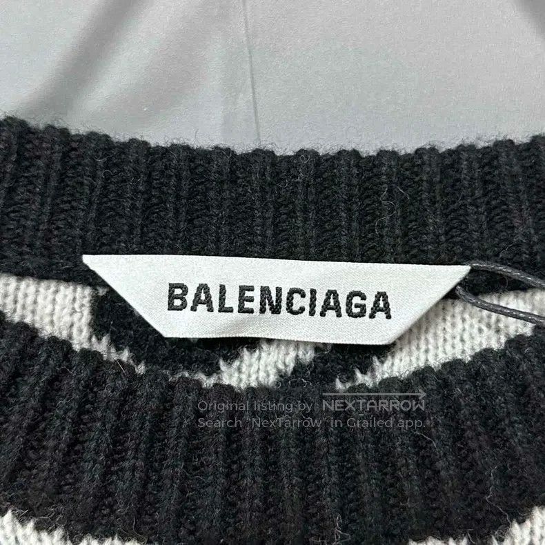 Balenciaga Balenciaga Ox Year Limited Full Printed Logo Knit Sweater Size US XS / EU 42 / 0 - 4 Thumbnail