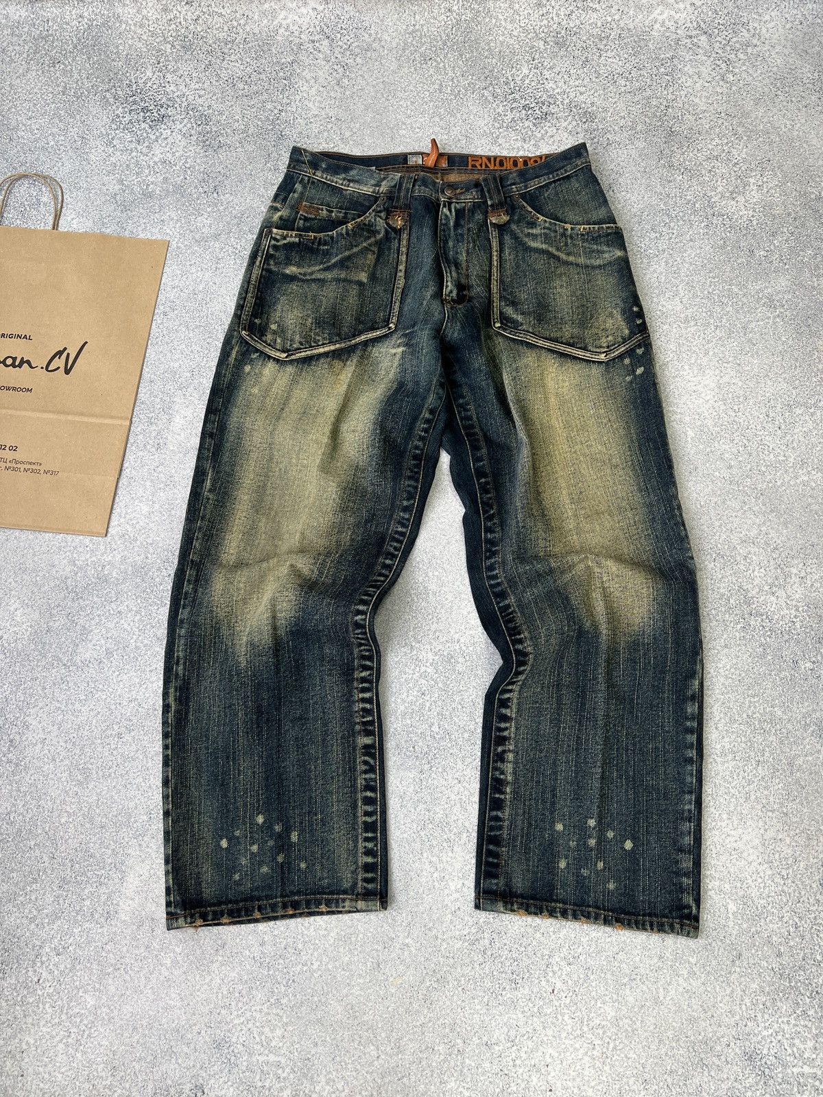 image of Vintage Akademiks Rap Skateboarding Style Pants in Blue, Men's (Size 38)