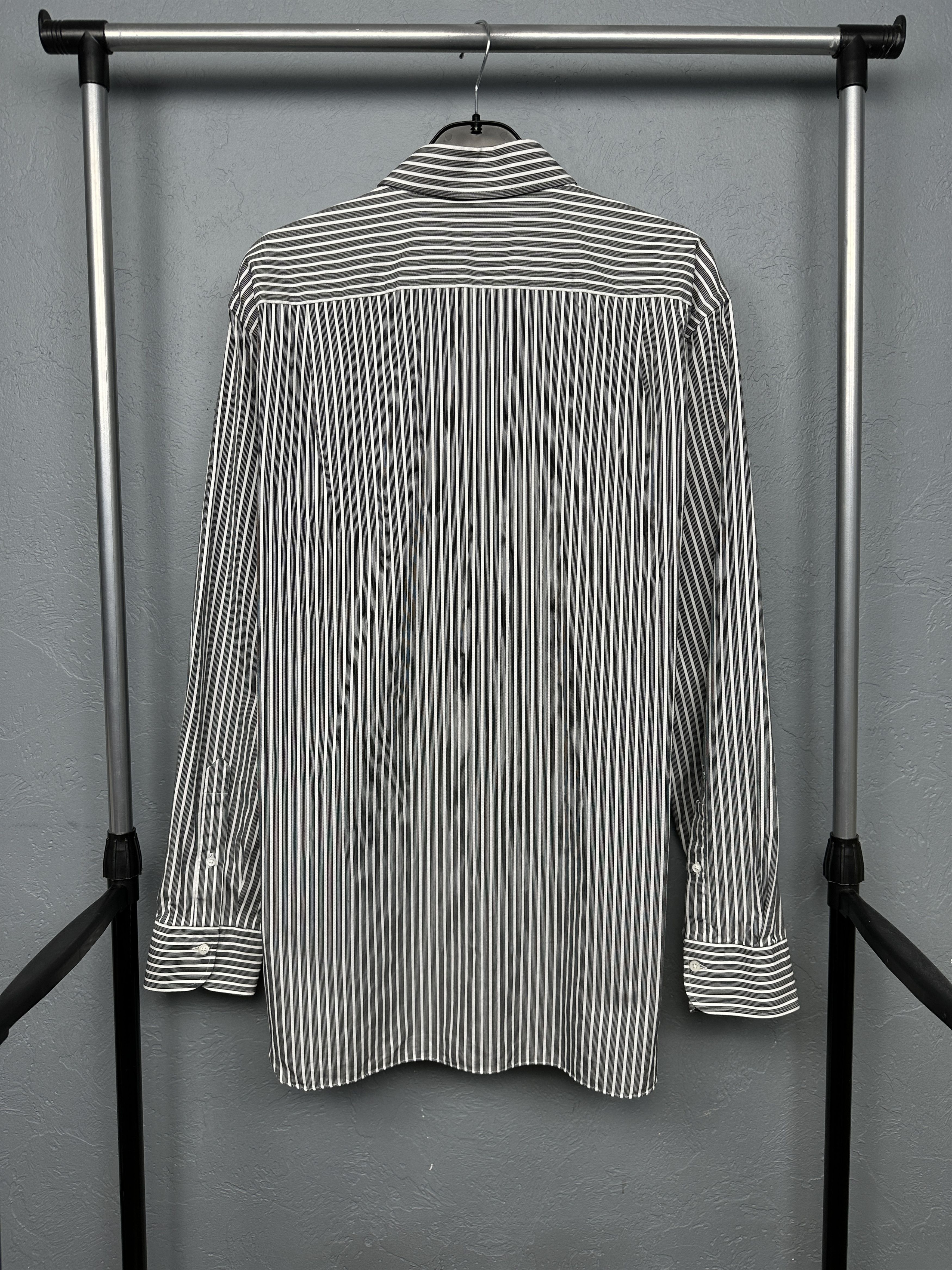 Ermenegildo Zegna Ermenegildo Zegna Mens Long Sleeve Striped Shirt Size US XL / EU 56 / 4 - 6 Thumbnail