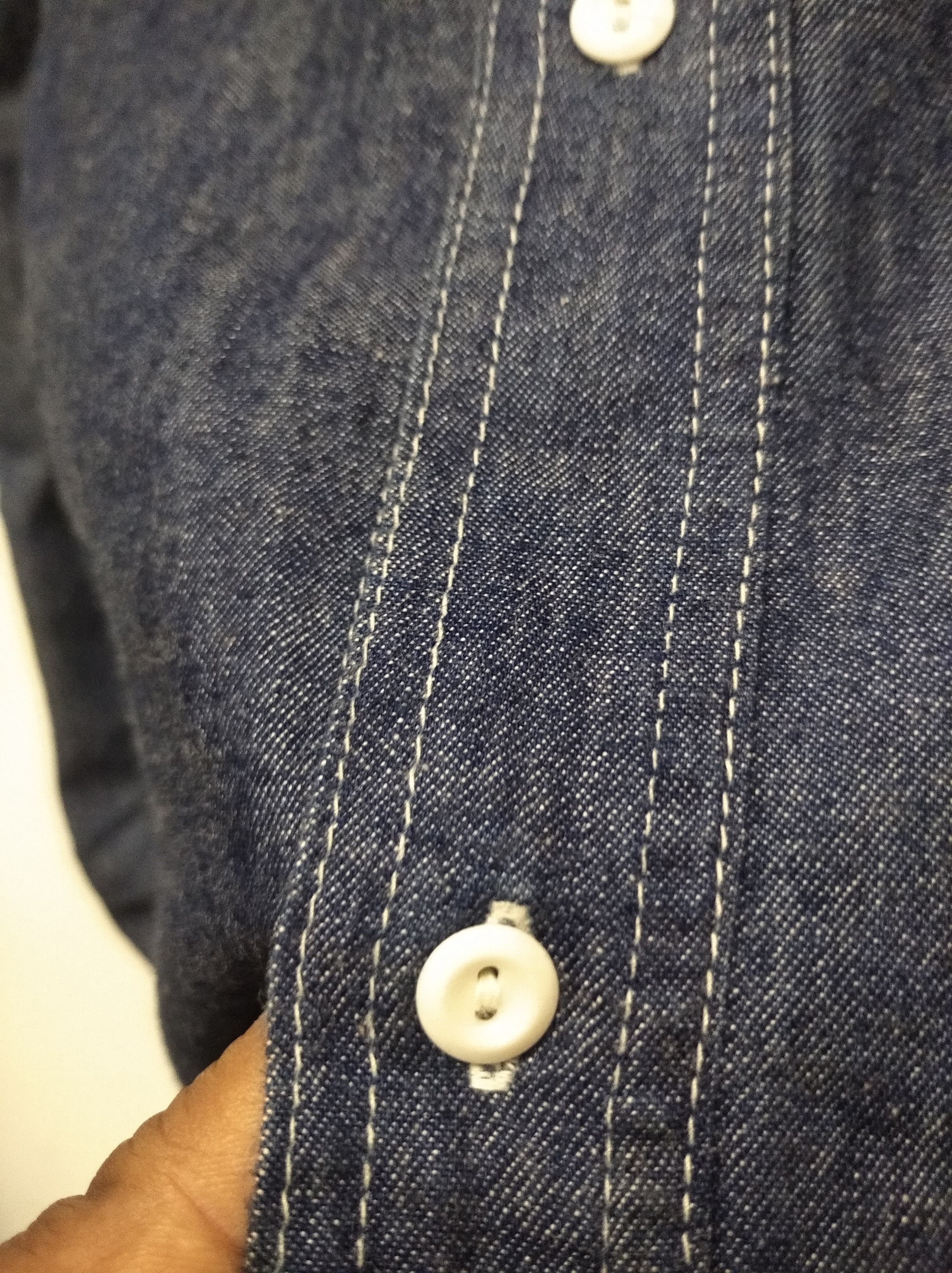 Japanese Brand × Sugar Cane × Toyo Enterprises Vintage Sugarcane Chambray Workwear uniform Shirt Denim Size US L / EU 52-54 / 3 - 4 Thumbnail
