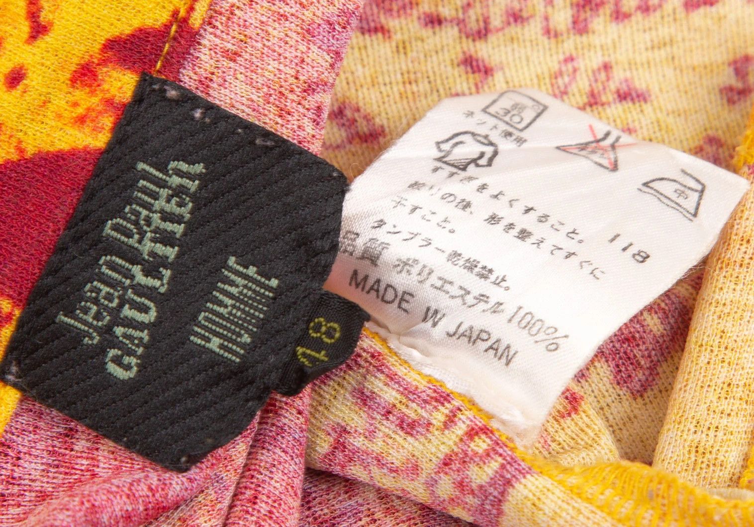 Jean Paul Gaultier Polyester Snap Button Shirt in Yellow and Red Size US M / EU 48-50 / 2 - 15 Thumbnail