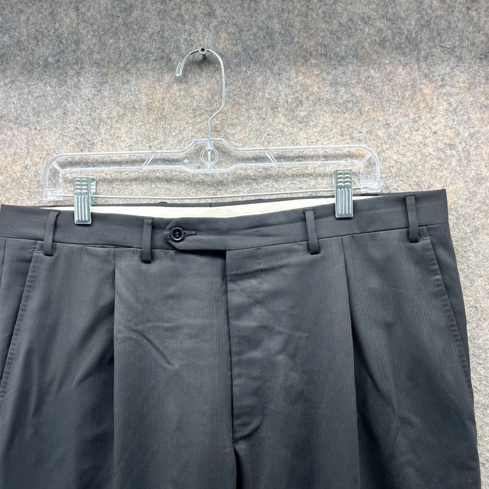 Canali VINTAGE Canali Pants Mens 36 Black Dress Wool Pleated Front Classic Fit Chino Slacks Size US 36 / EU 52 - 7 Thumbnail