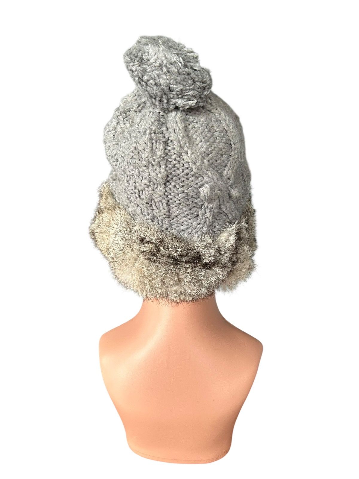 Beauty Beast Japanese Punk Bondage Style Knitted Rabbit Fur Beanie Hats Size ONE SIZE - 4 Thumbnail