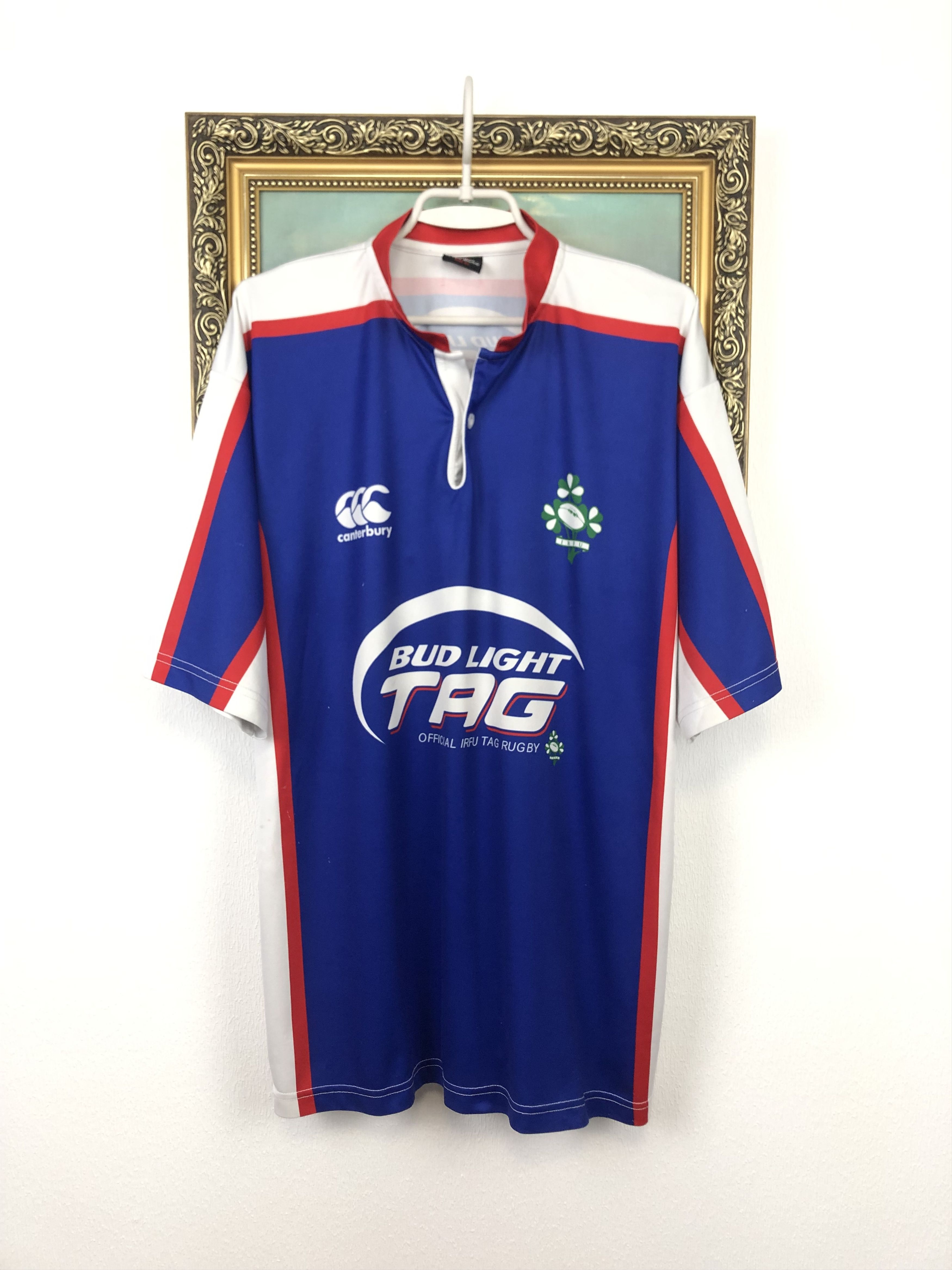 Canterbury of New Zealand Canterbury Ireland Player Issue Rugby Jersey Rare Shirt Size US XL / EU 56 / 4 - 1 Thumbnail