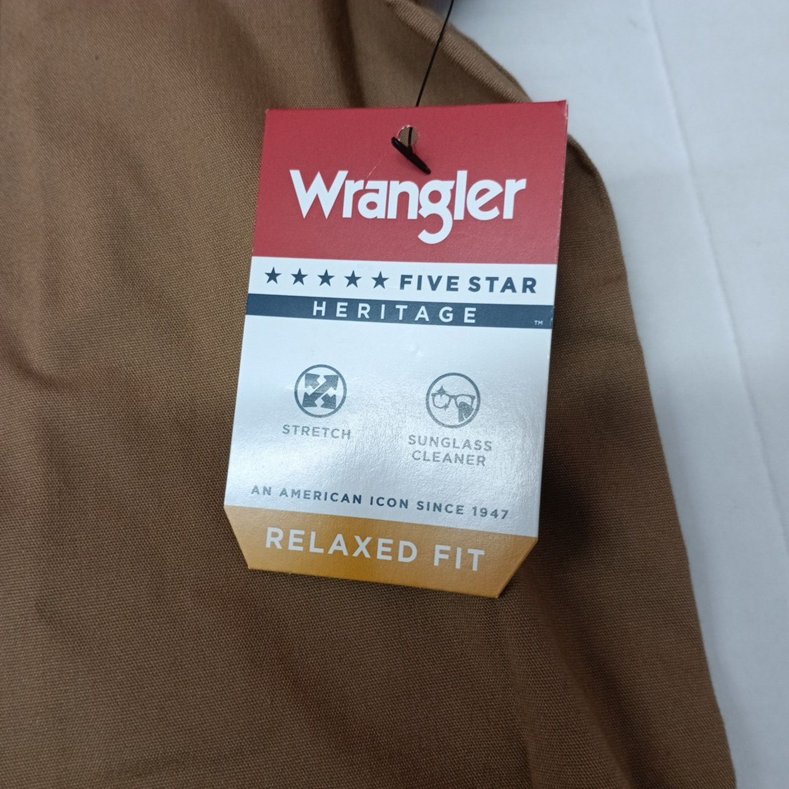 Wrangler Wrangler Big Men's Relaxed Fit Woven Shirt Size L Brown Size US L / EU 52-54 / 3 - 3 Thumbnail