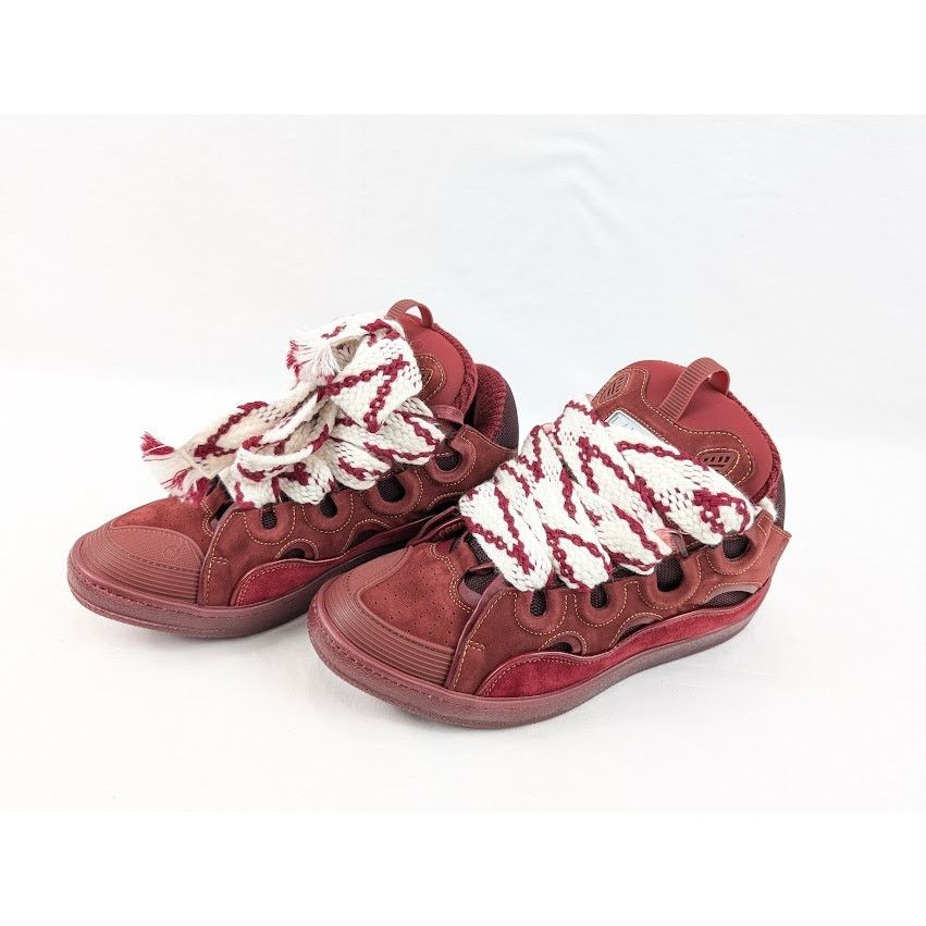 Lanvin o1rshd1 Curb Sneakers in Burgandy Size US 11 / EU 44 - 18 Thumbnail