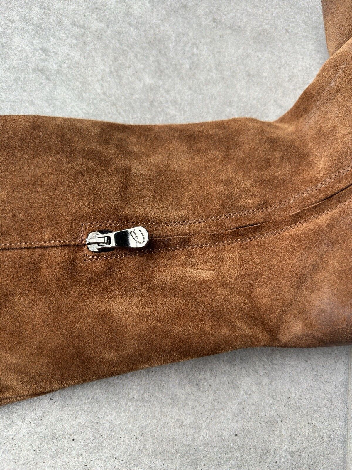 Vintage Crispiniano High Suede Leather Brown Heel Boots Size 38 Size US 5.5 / EU 38 - 13 Thumbnail