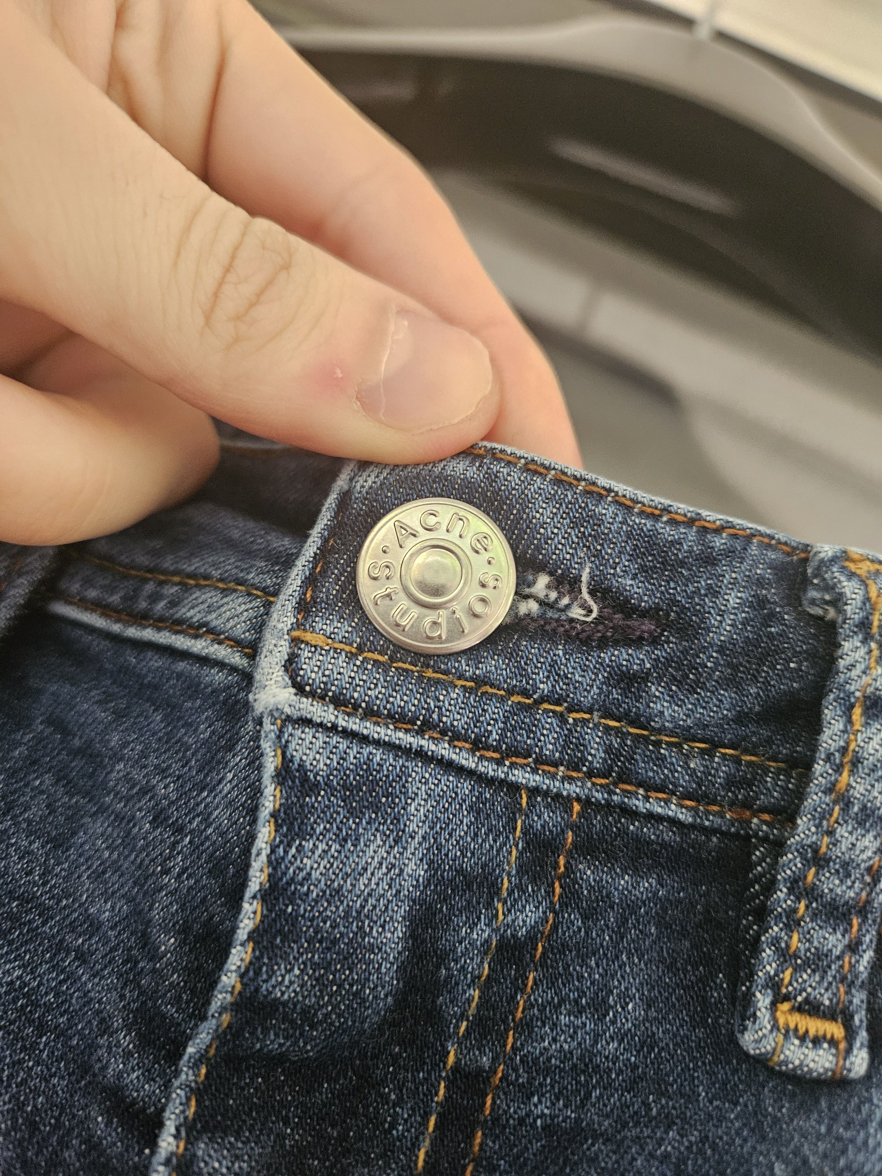Acne Studios Climb Mid Blue Blå Konst Skinny Blue Stretch Fit Denim Jeans Size 26" / US 2 / IT 38 - 2 Thumbnail