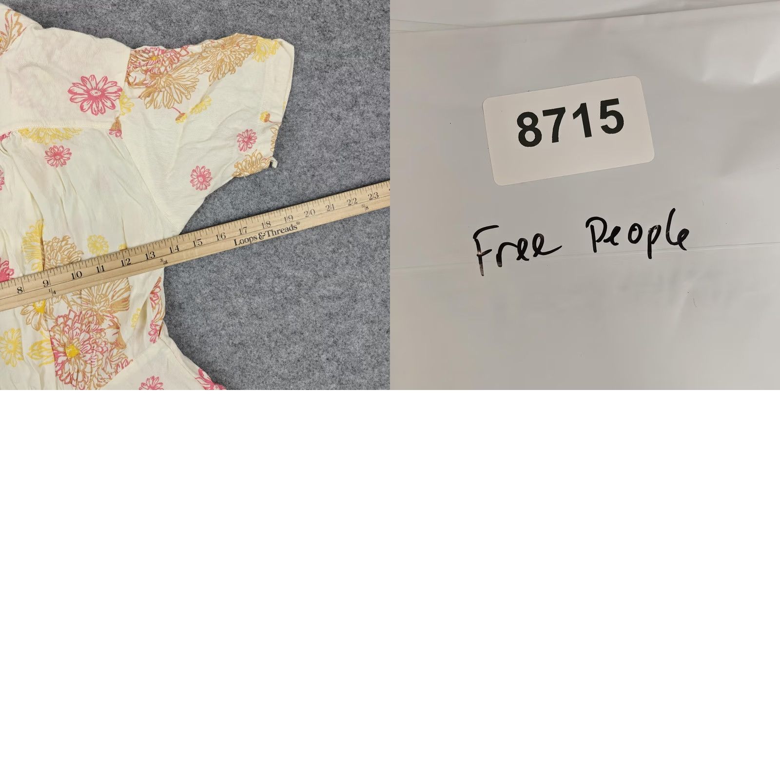 Free People VINTAGE? No — Free People Shirt Dress Womens S White Floral Collared Fit & Flare Short Size S / US 4 / IT 40 - 8 Thumbnail