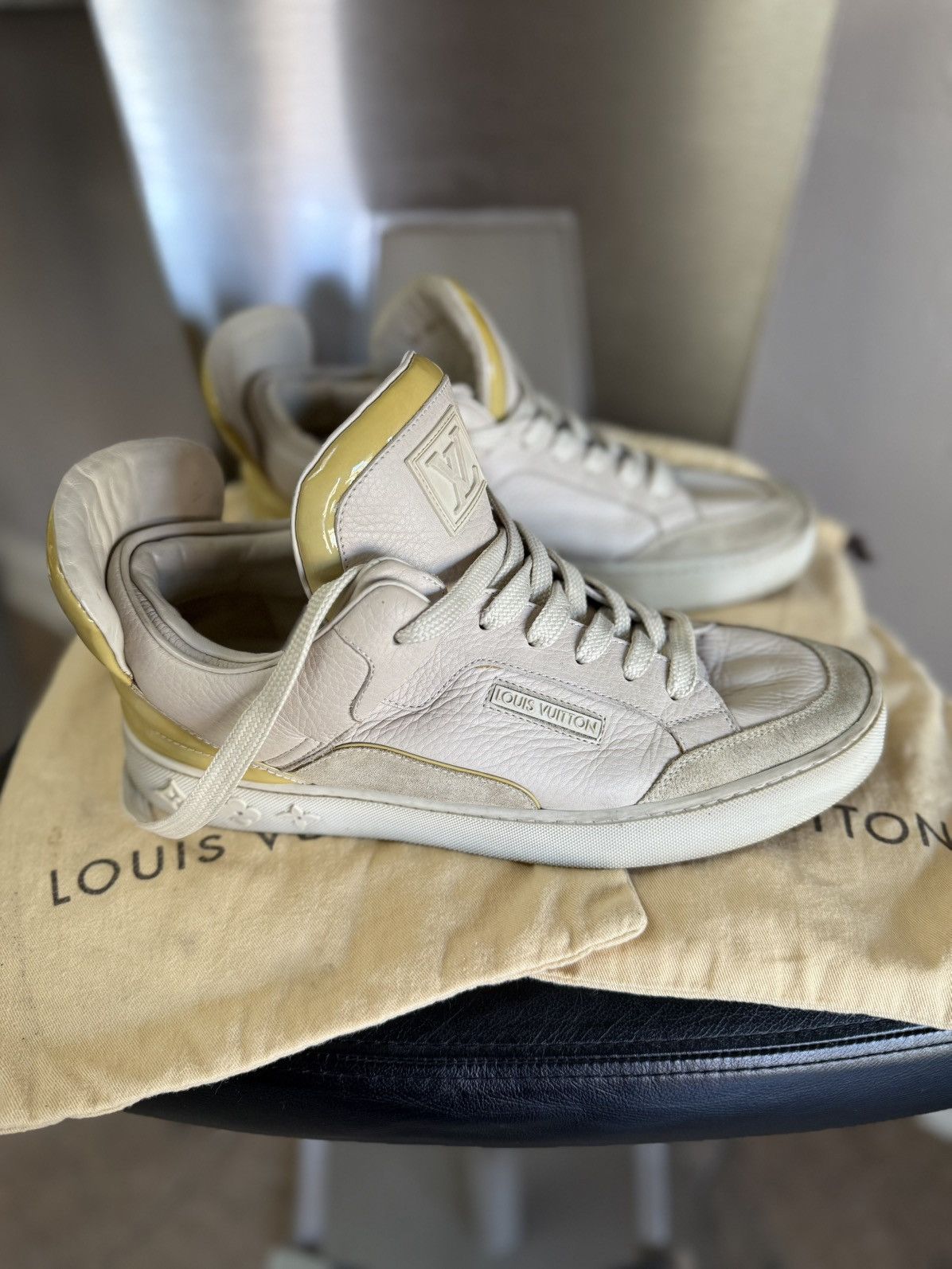 Louis Vuitton Kanye West x Louis Vuitton Don Cream 6.5 Size US 6.5 / EU 39-40 - 12 Thumbnail