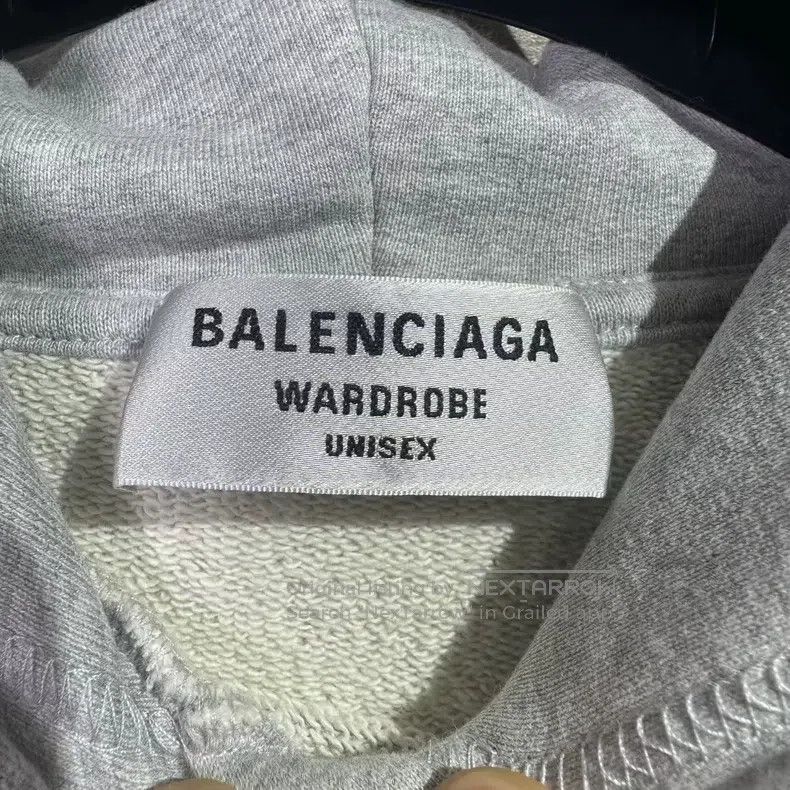 Balenciaga Balenciaga Gray Wave Embroidered Hooded Sweatshirt Size US S / EU 44-46 / 1 - 5 Thumbnail