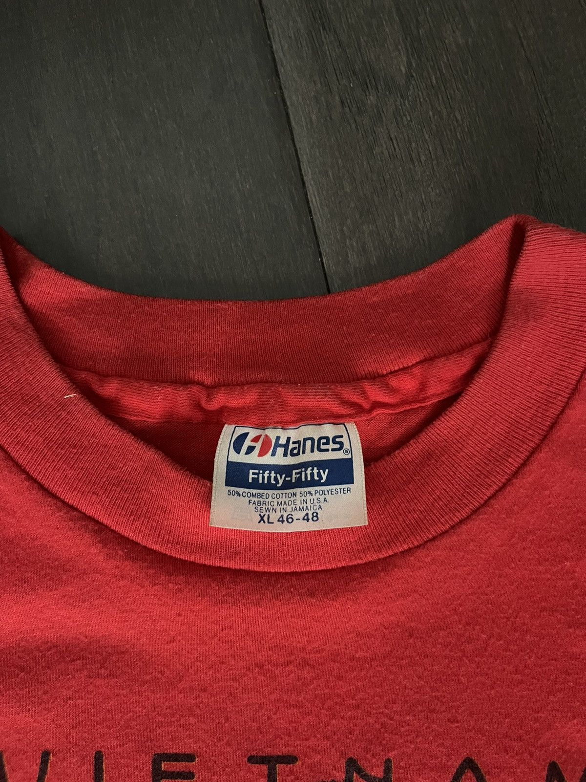 Hanes × Vintage Vintage Vet-Wear Vietnam Solider shirt Hanes Single stitched Size US XL / EU 56 / 4 - 5 Thumbnail