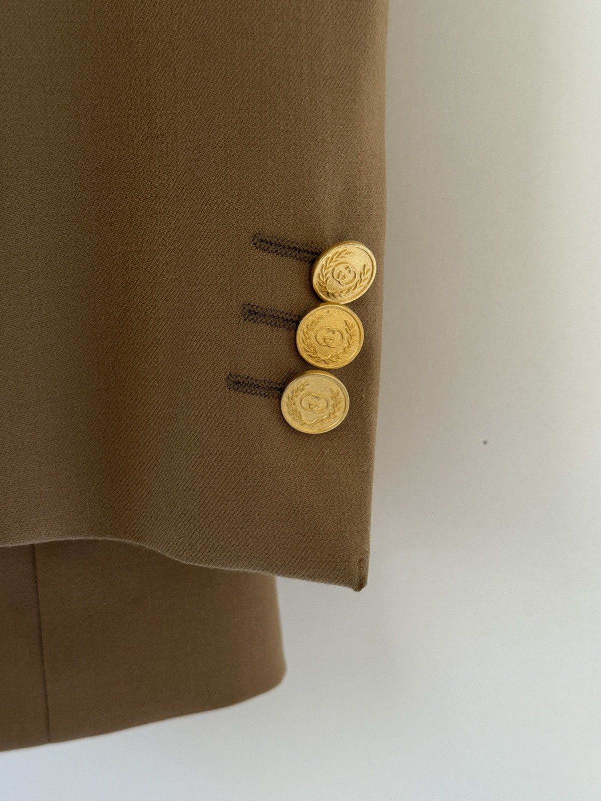 Gucci GUCCI Tan 100% Wool Men's Blazer Jacket Size 50R - 1 Thumbnail