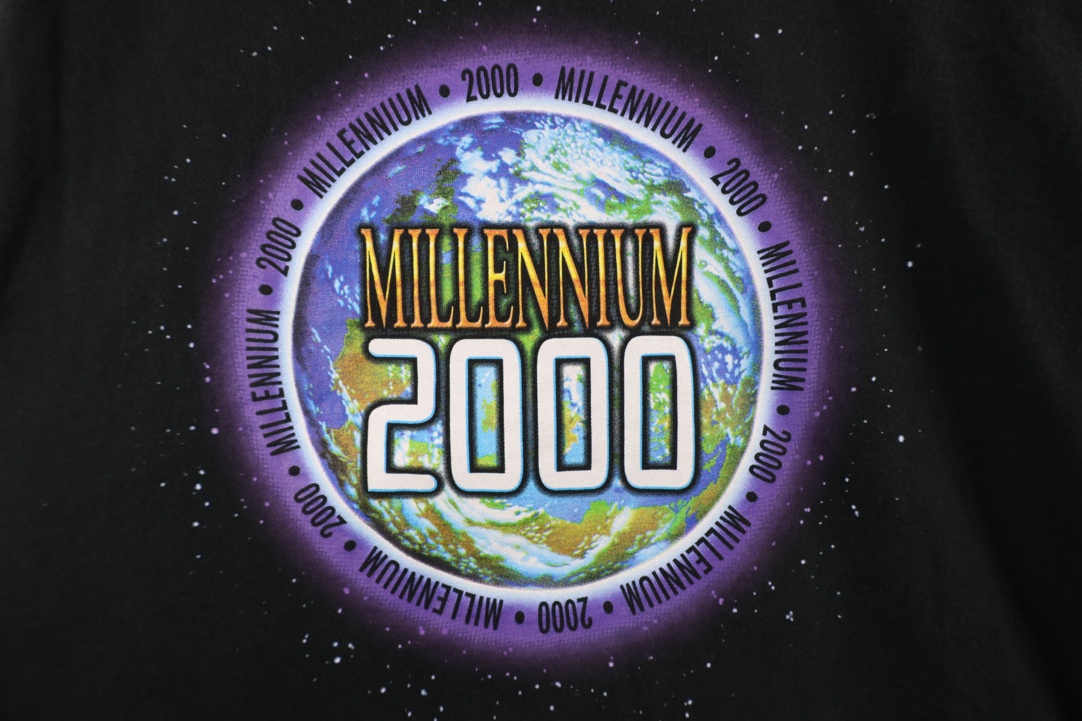 Vintage Vintage Y2K 2000 Millennium Spell Space T-Shirt Black USA Size US L / EU 52-54 / 3 - 4 Thumbnail