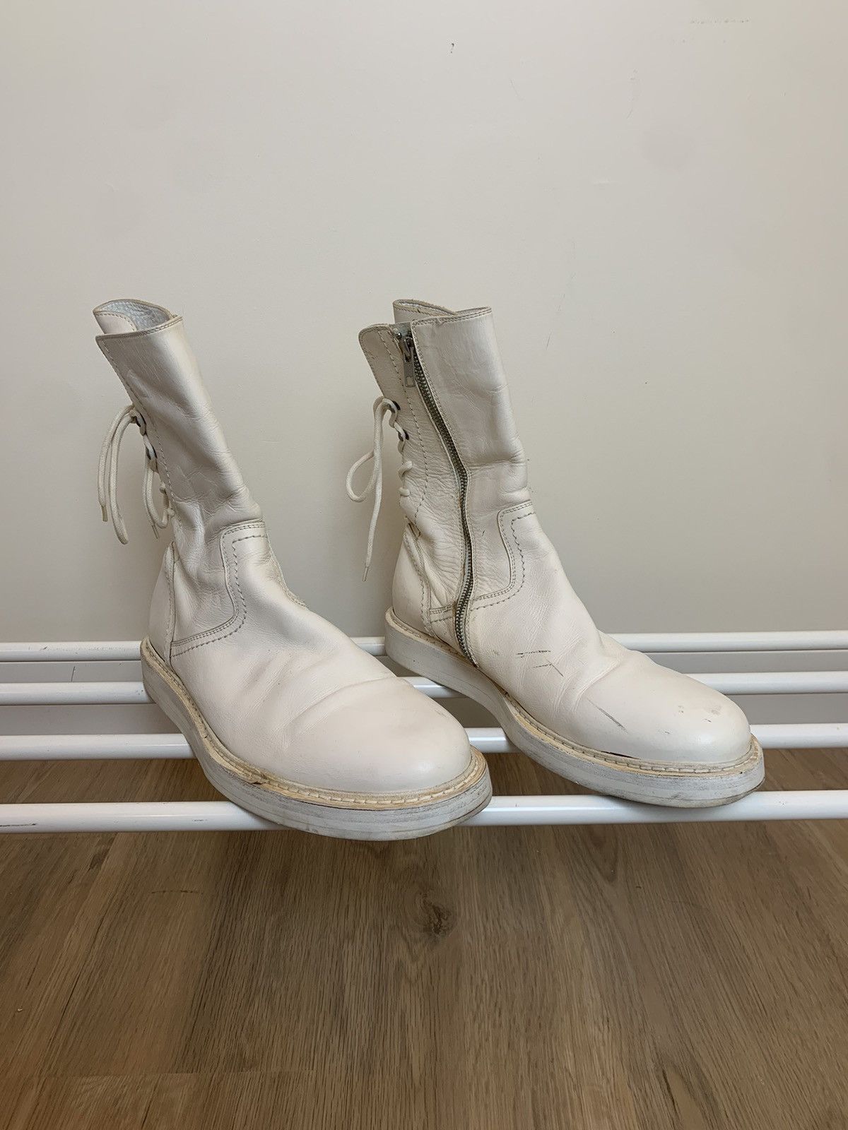 Ann Demeulemeester White Boots | Grailed