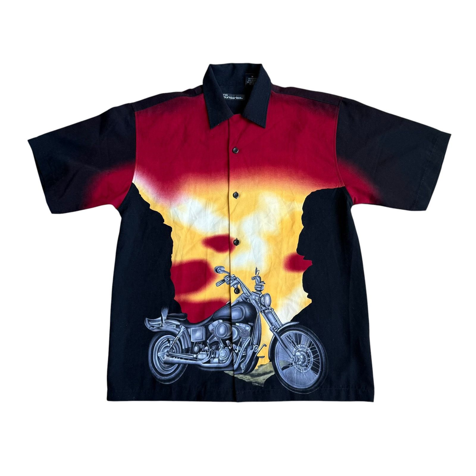 Vintage Vintage No Boundaries Motorcycle Button Up Mens Medium Size US M / EU 48-50 / 2 - 1 Thumbnail