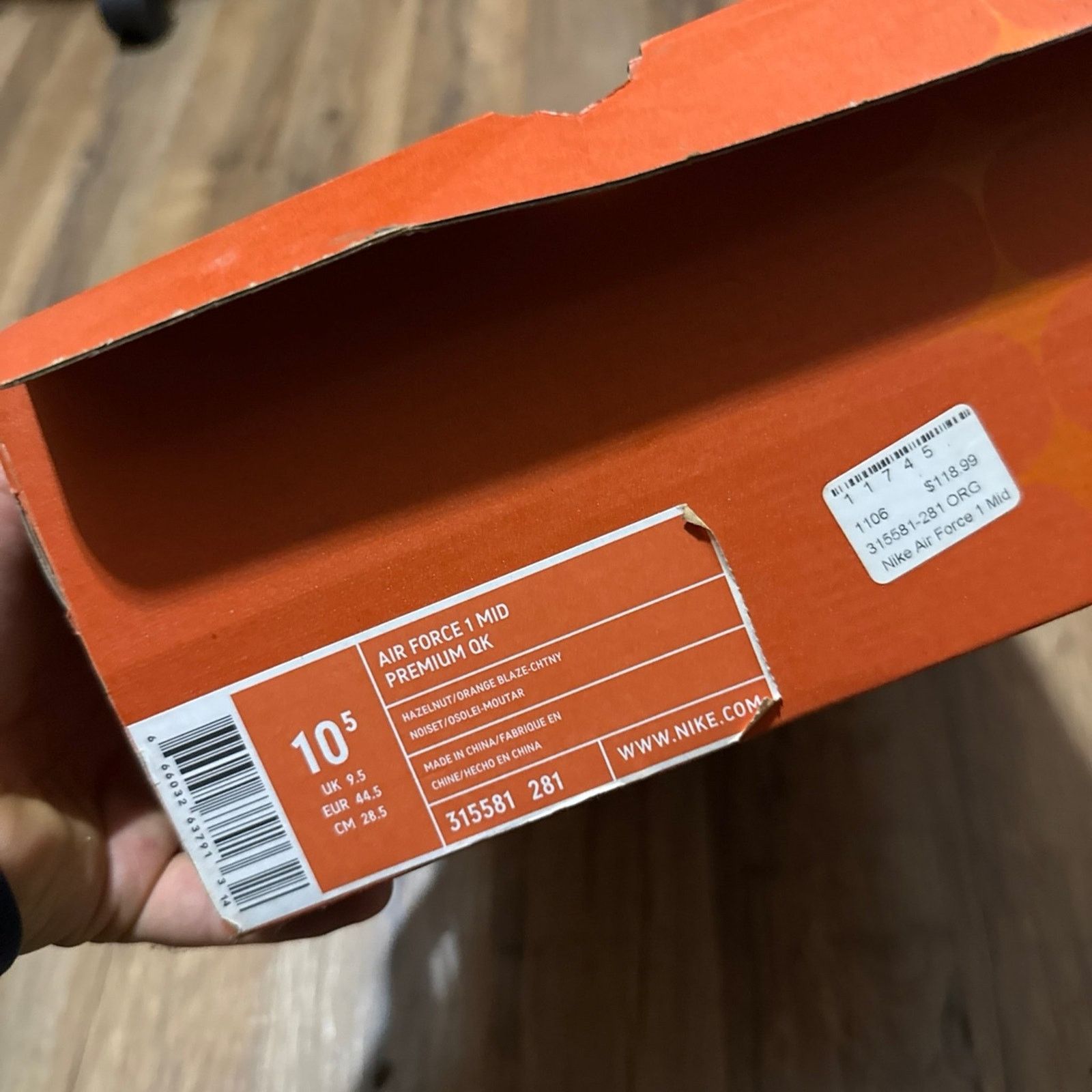 Nike 2006 Nike Air Force 1 Mid Premium QK Thanksgiving Size US 10.5 / EU 43-44 - 12 Thumbnail