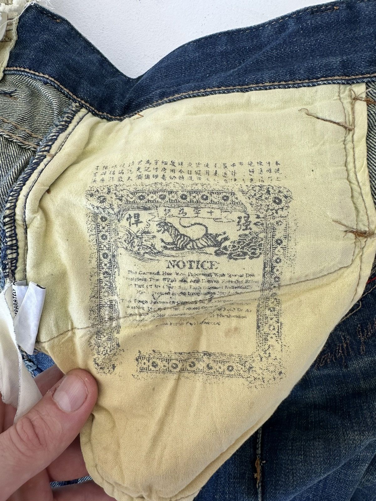 Japanese Brand Tough Jeansmith Japan Distressed Baggy Denim Jeans Size US 36 / EU 52 - 13 Thumbnail