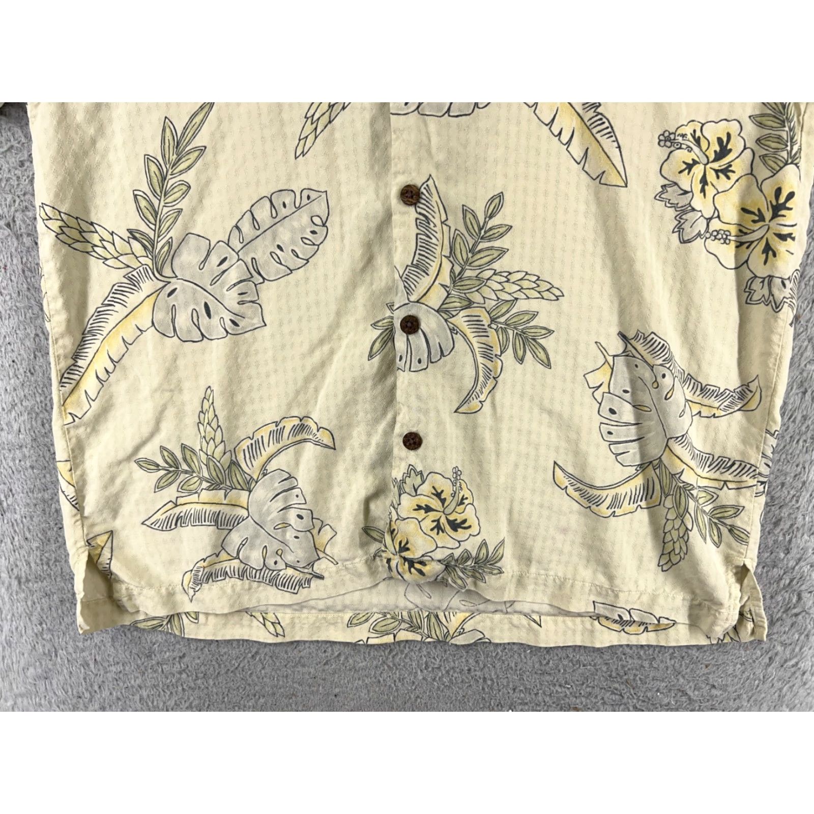 Tommy Bahama Tommy Bahama Shirt Men Medium Yellow Floral Hawaiian Button Up 100% Silk Pocket Size US M / EU 48-50 / 2 - 5 Thumbnail