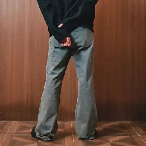 VIBE Grey damage flare jeans Size US 32 / EU 48 - 8 Thumbnail