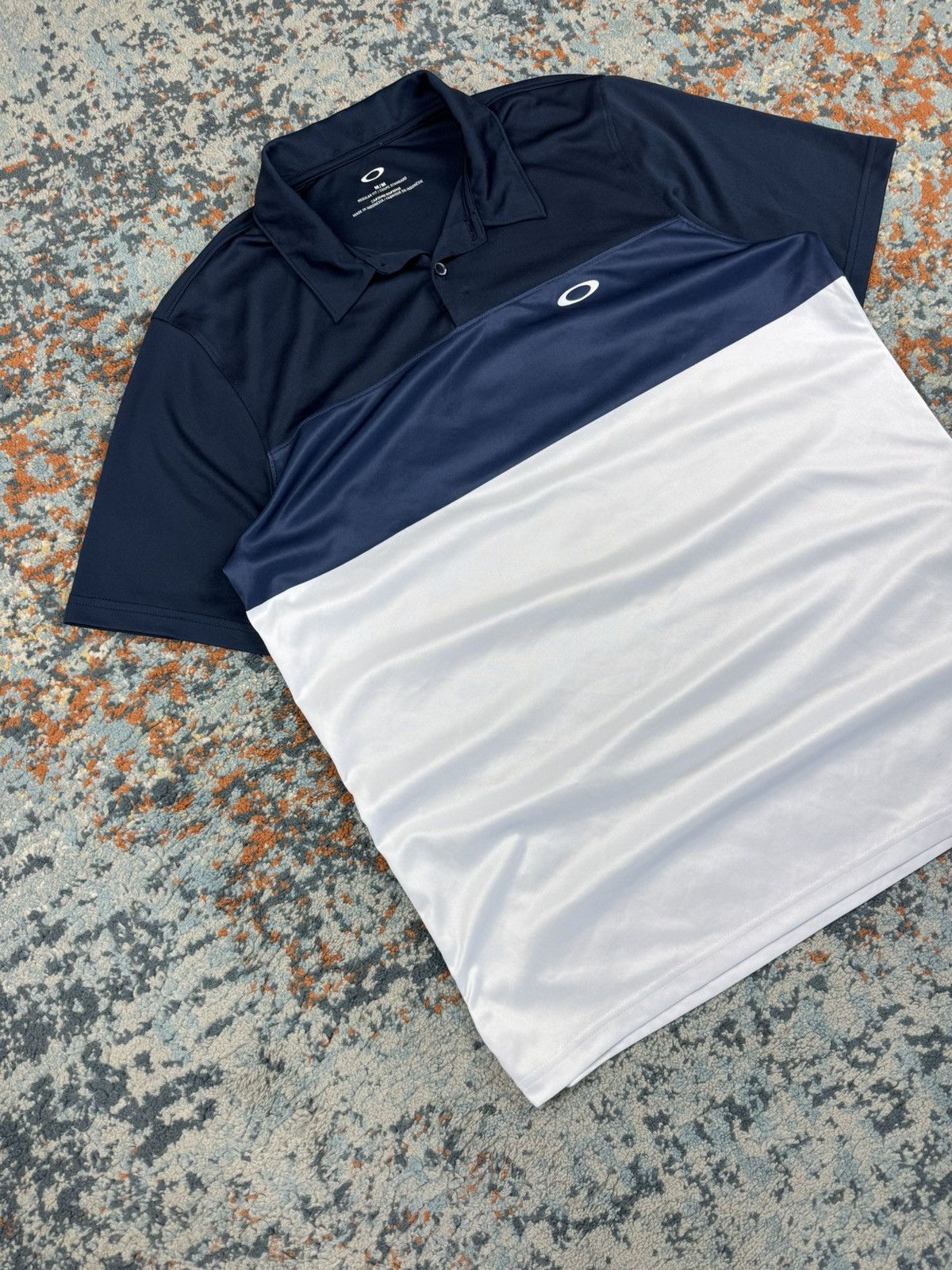 Oakley Oakley striped golfing polo shirt tee logo gorocore Size US M / EU 48-50 / 2 - 3 Thumbnail