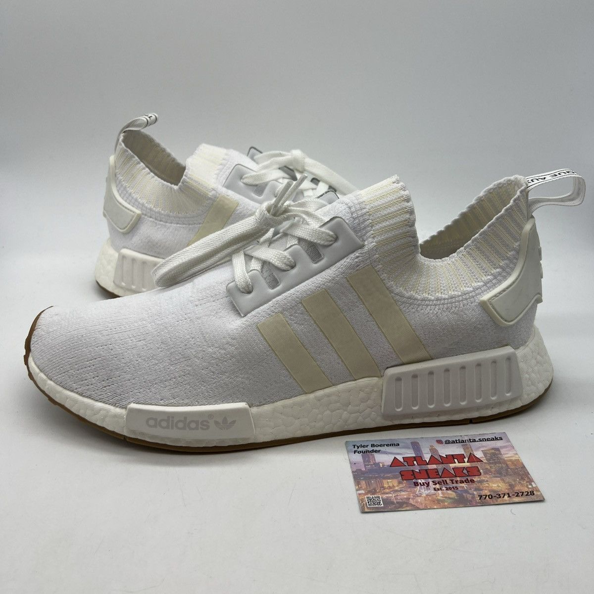 NMD R1 white gum