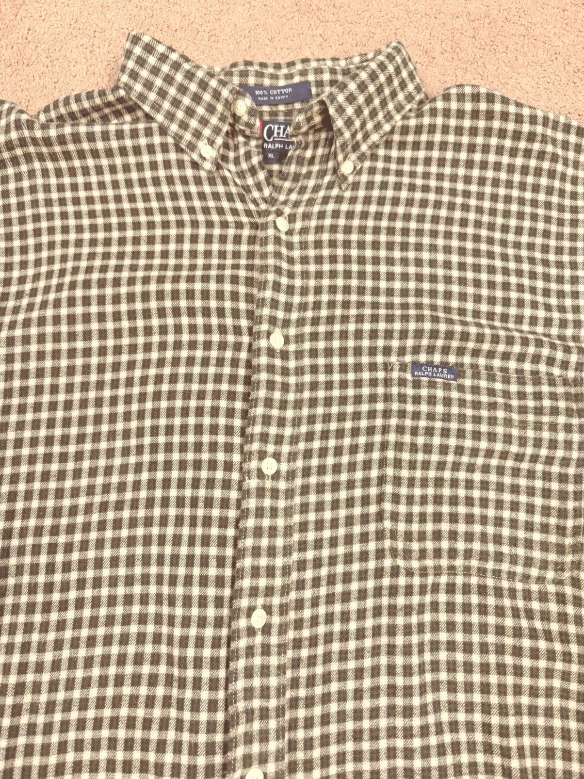 Chaps Ralph Lauren Vintage Ralph Lauren Chaps Yellow Checkered Button Up Size US XL / EU 56 / 4 - 2 Thumbnail