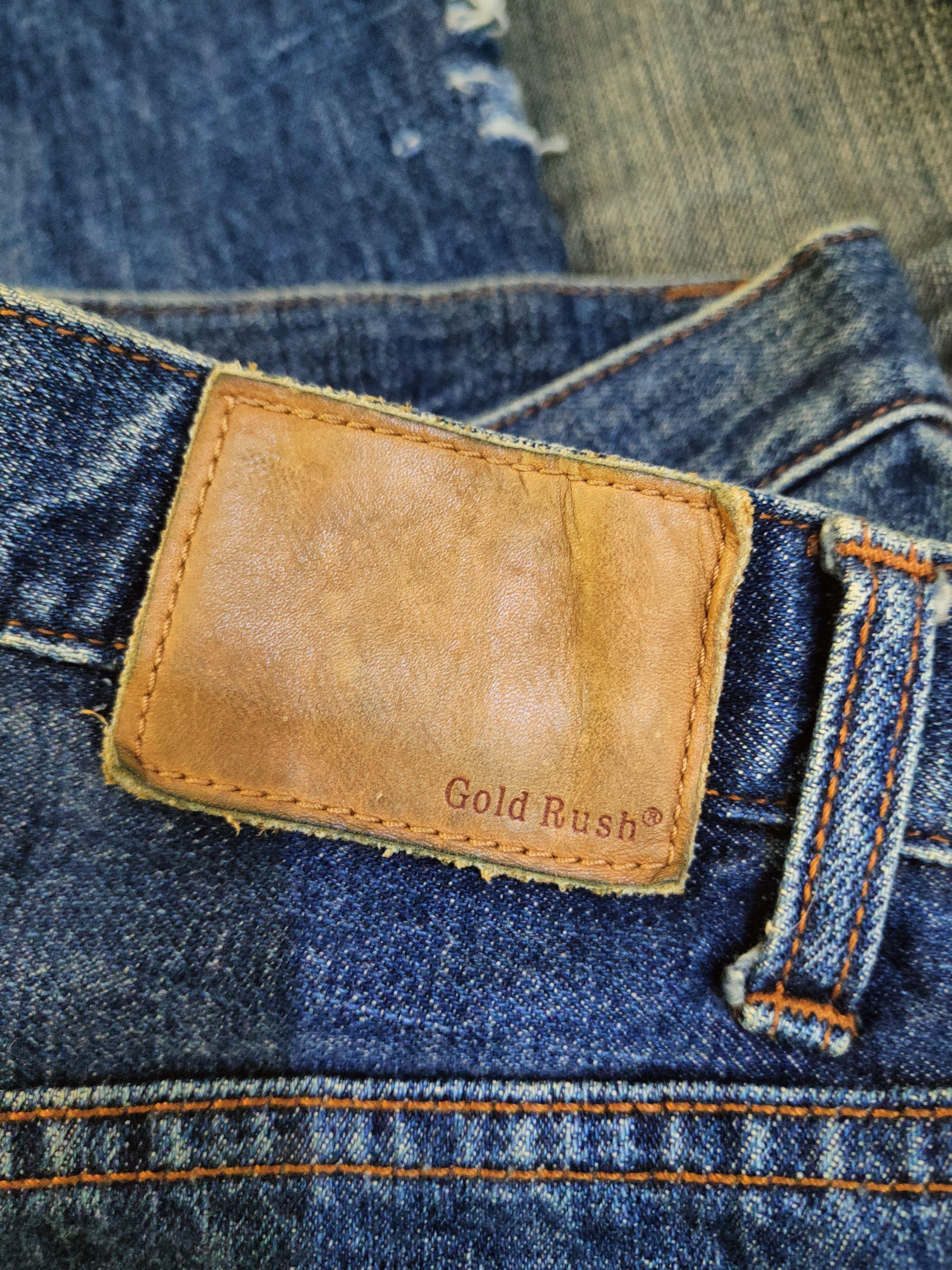 Japanese Brand DL Gold Rush Dark Blue Distressed Ripped Jeans #46-898 Size US 30 / EU 46 - 14 Thumbnail
