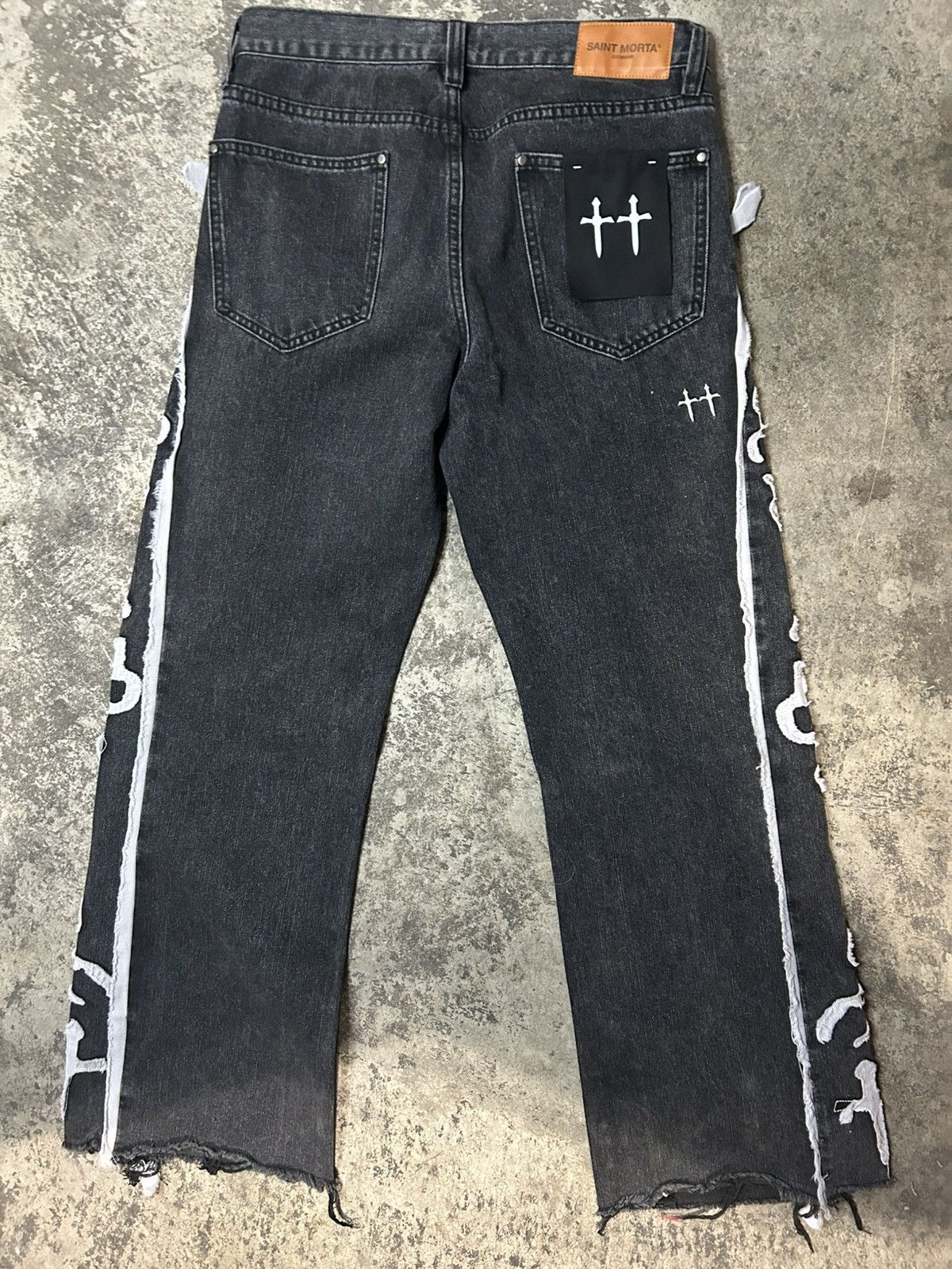 Designer SAINT MORTA FLARE DENIM Size US 30 / EU 46 - 5 Thumbnail