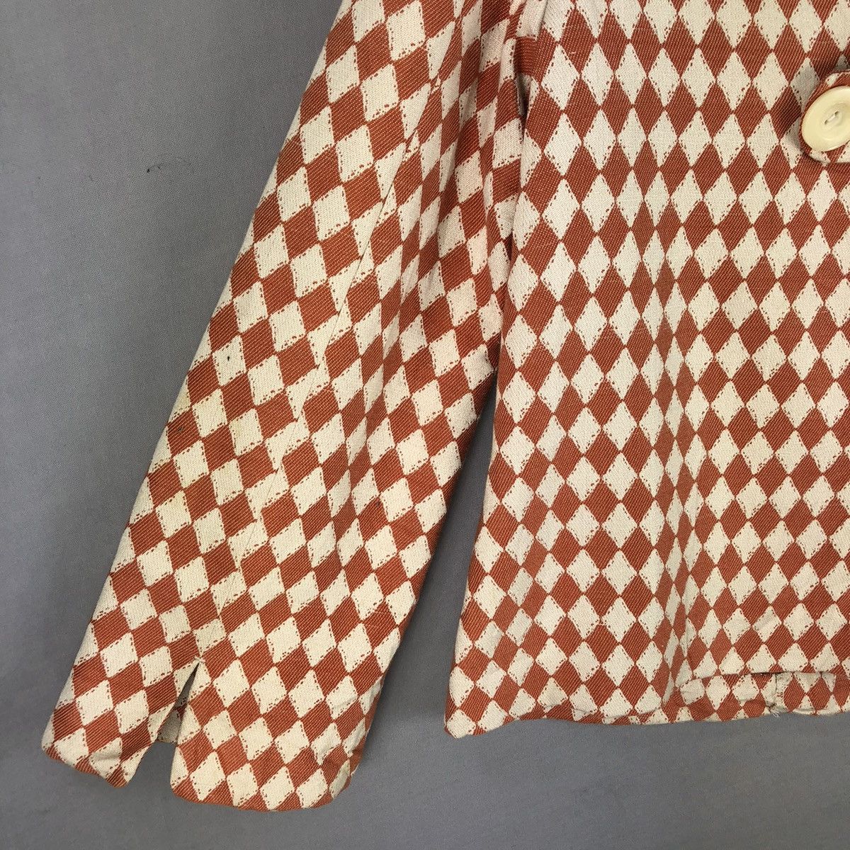 Japanese Brand × Vintage Vintage Cropped Women Jacket Diamond Pattern by Rope Picnic Size S / US 4 / IT 40 - 6 Thumbnail
