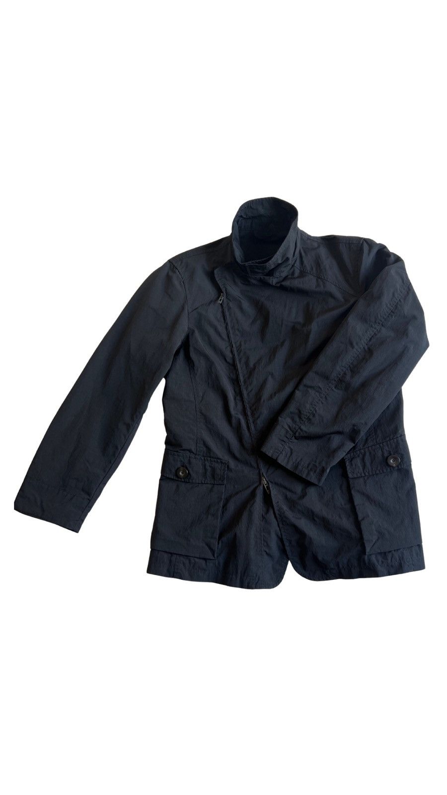 Giorgio Armani Giorgio Armani Black Label Asymmetrical Technical Zip Jacket Size US L / EU 52-54 / 3 - 5 Thumbnail