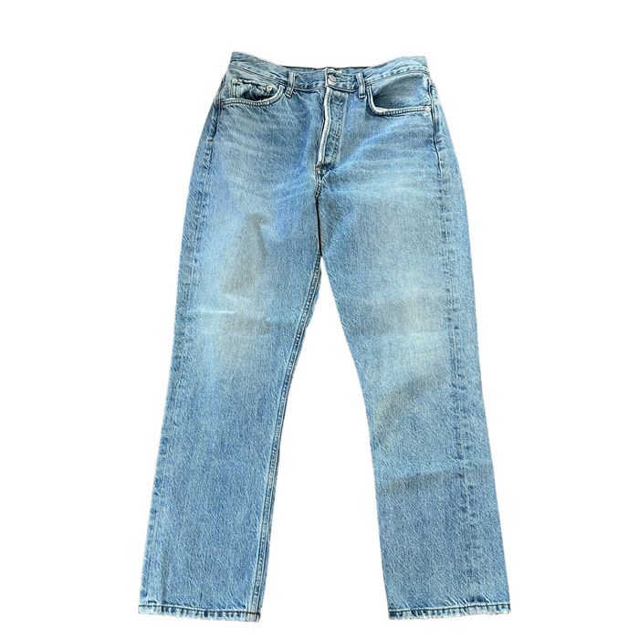 Agolde AGOLDE Riley High Rise Straight Crop Jean Blur Wash Grailed