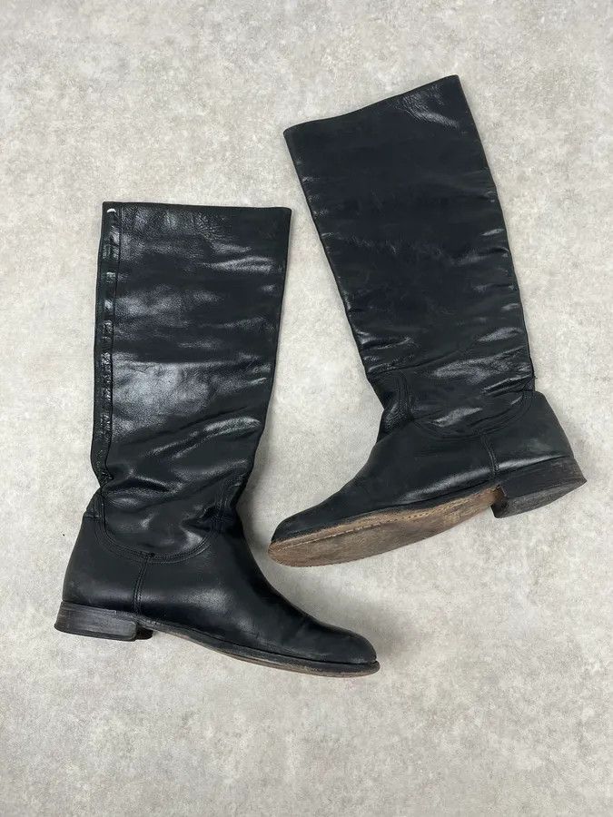 Maison Margiela 2000s Maison Martin Margiela Black Premium Leather Ankle Boots Size US 8 / EU 41 - 2 Thumbnail