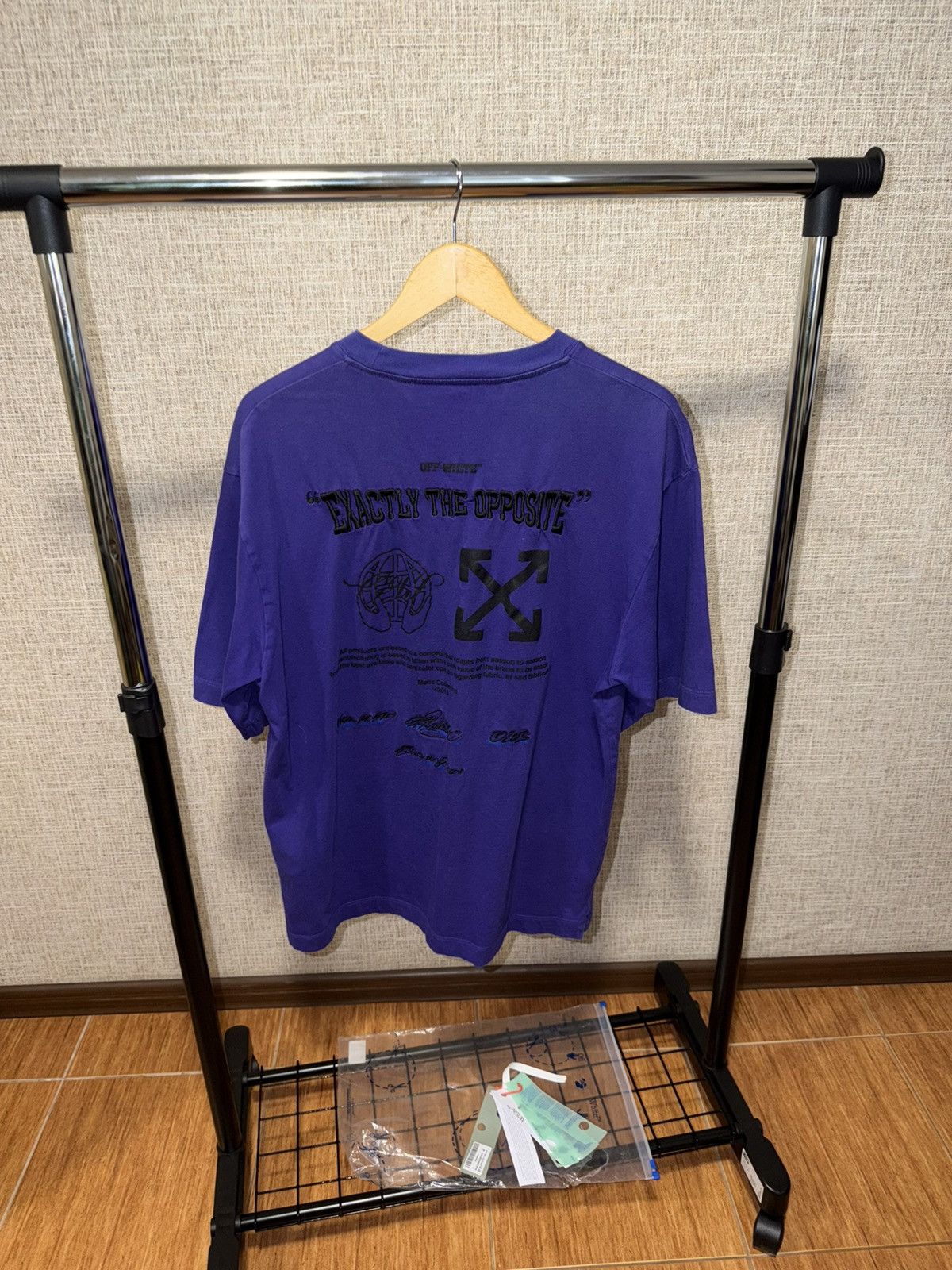Off-White Exact Opp Over Skate Purple T-shirt