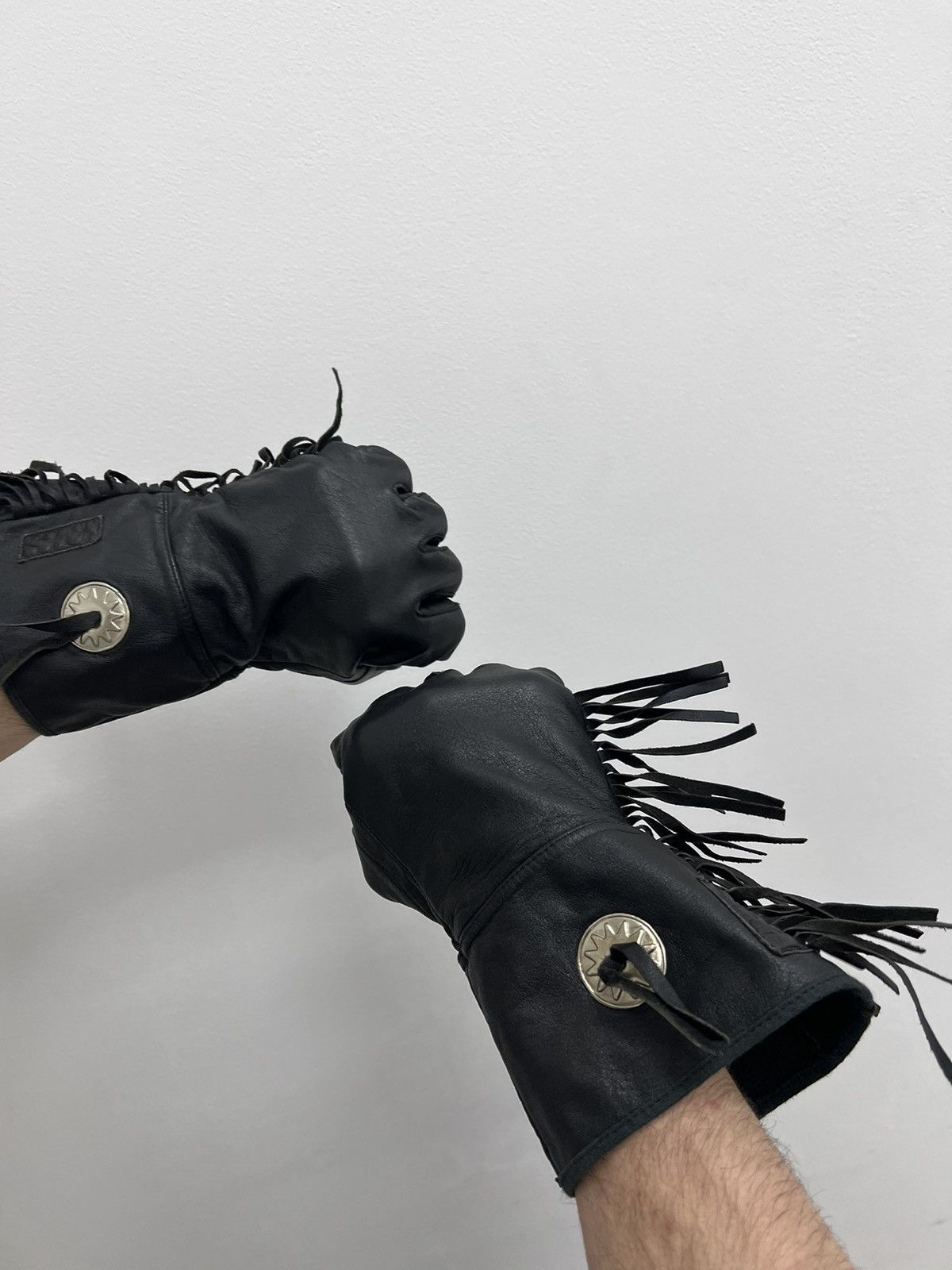 If Six Was Nine Vintage moto gloves Y2k JAPAN AVANT GARDE STYLE Size ONE SIZE - 5 Thumbnail