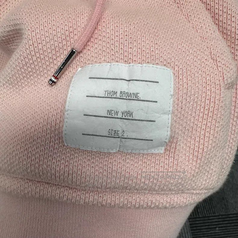 Thom Browne Thom Browne Cherry Blossom Pink Knit Hooded Sweatshirt Size US M / EU 48-50 / 2 - 5 Thumbnail