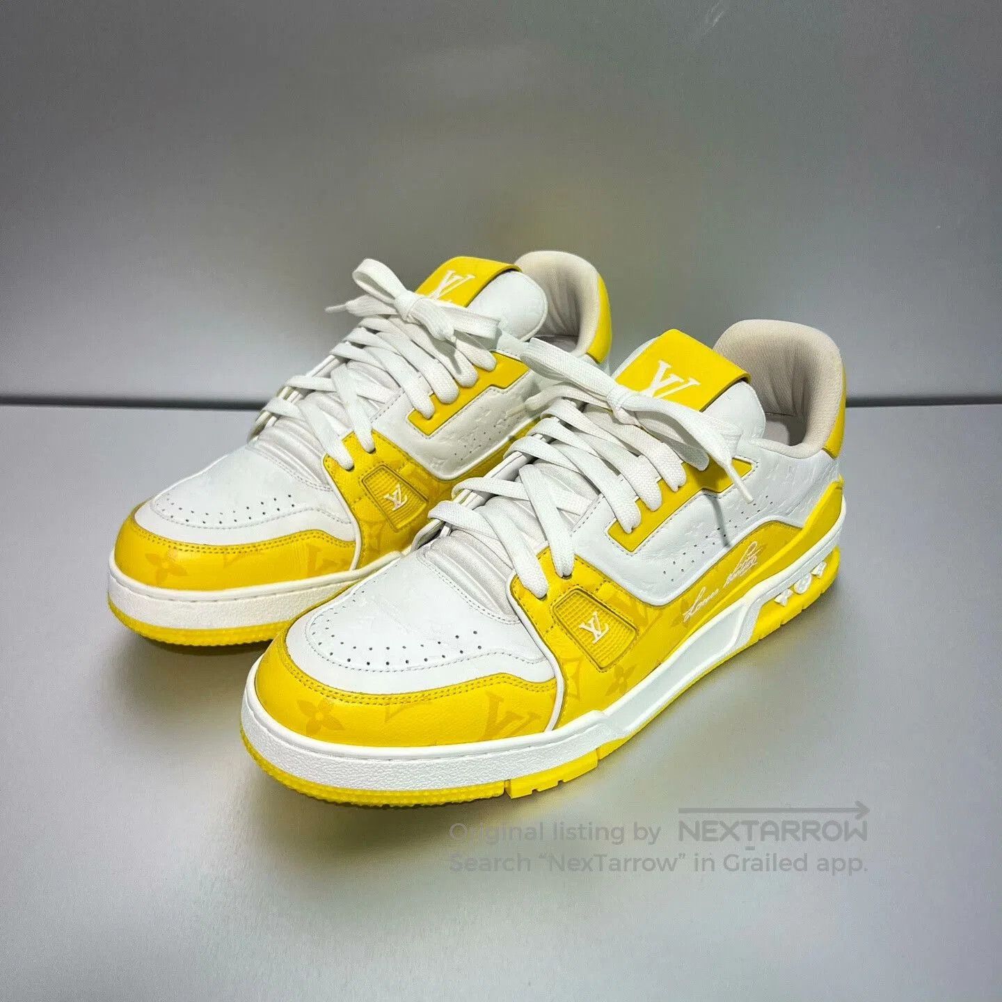 Louis Vuitton Louis Vuitton Trainer White Yellow Sneakers. Size US 8.5 / EU 41-42 - 1 Thumbnail