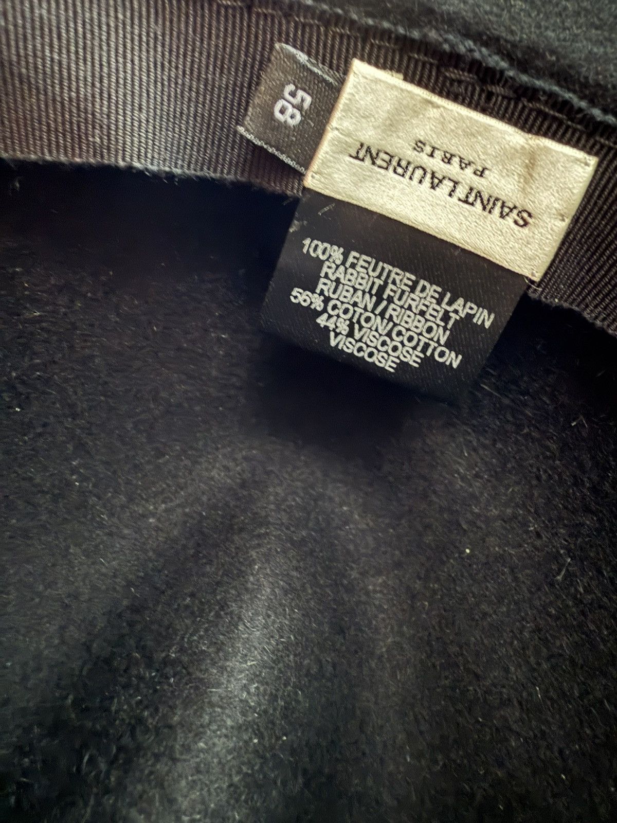 Saint Laurent Paris SS13 Saint Laurent fedora Hedi Slimane rabbit 58 tassel bow Size ONE SIZE - 5 Thumbnail