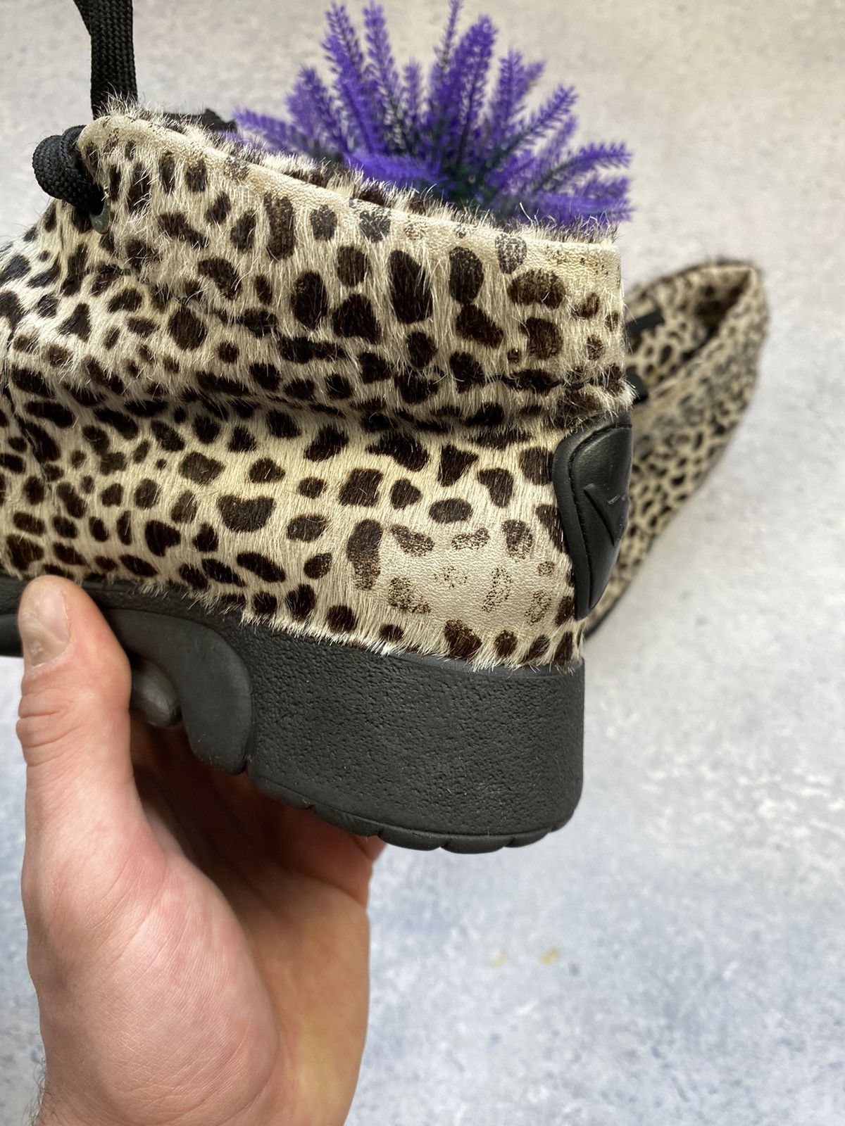 If Six Was Nine Vintage Y2K Bumper Pony Fur Leopard Lace Up Boots Size US 6 / IT 36 - 12 Thumbnail