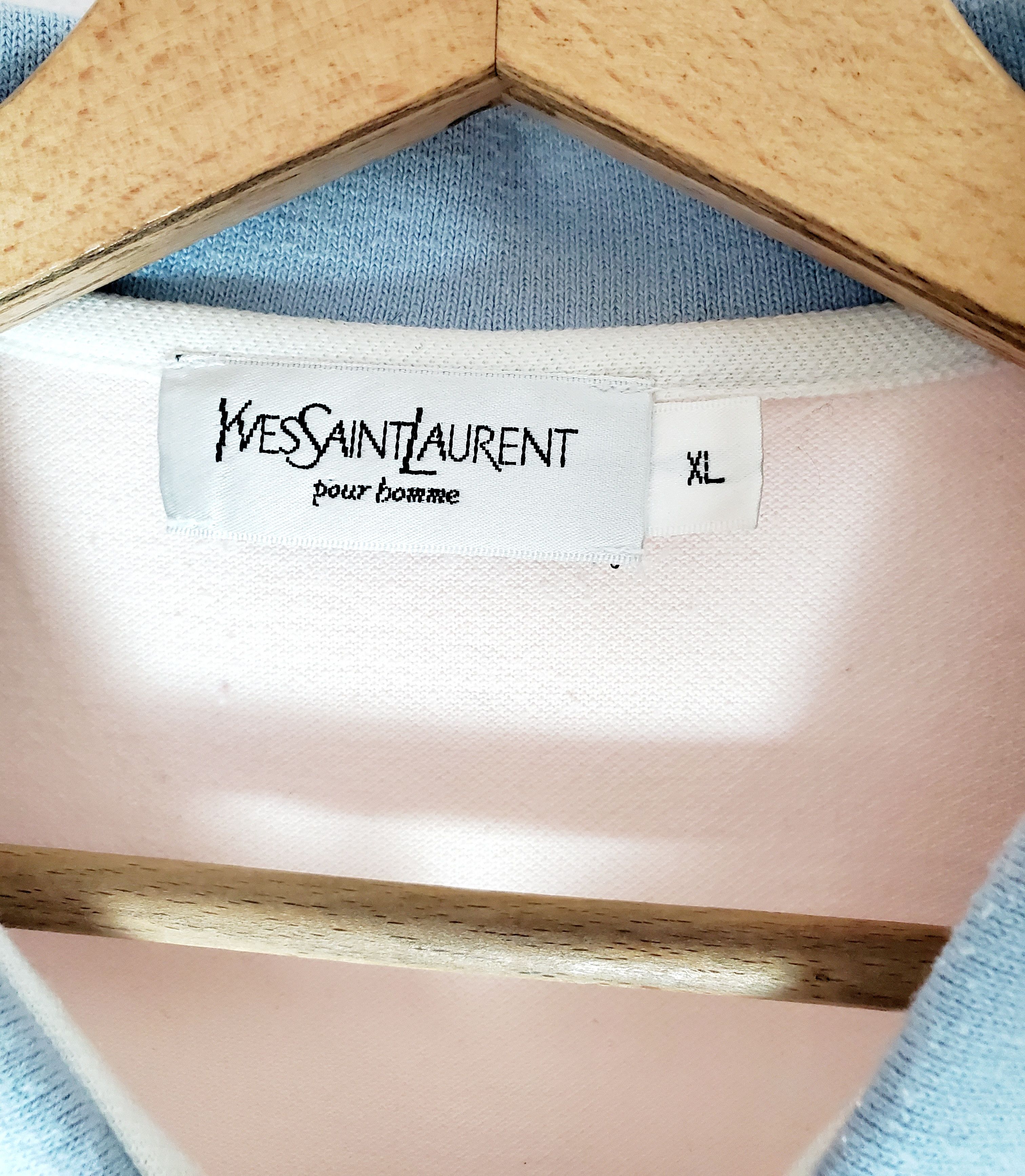 Vintage × Yves Saint Laurent Yves Saint Laurent vintage 90’s Big Logo Polo T-Shirt Xl Size US XL / EU 56 / 4 - 3 Thumbnail