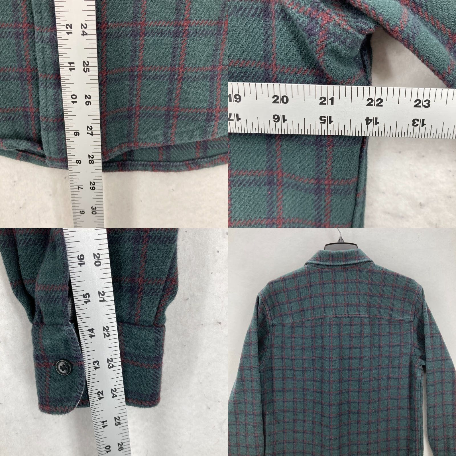 UNTUCKit UNTUCKit Bolte Flannel Shacket Shirt Mens Large Green Windowpane Plaid Outdoors Size US L / EU 52-54 / 3 - 8 Thumbnail