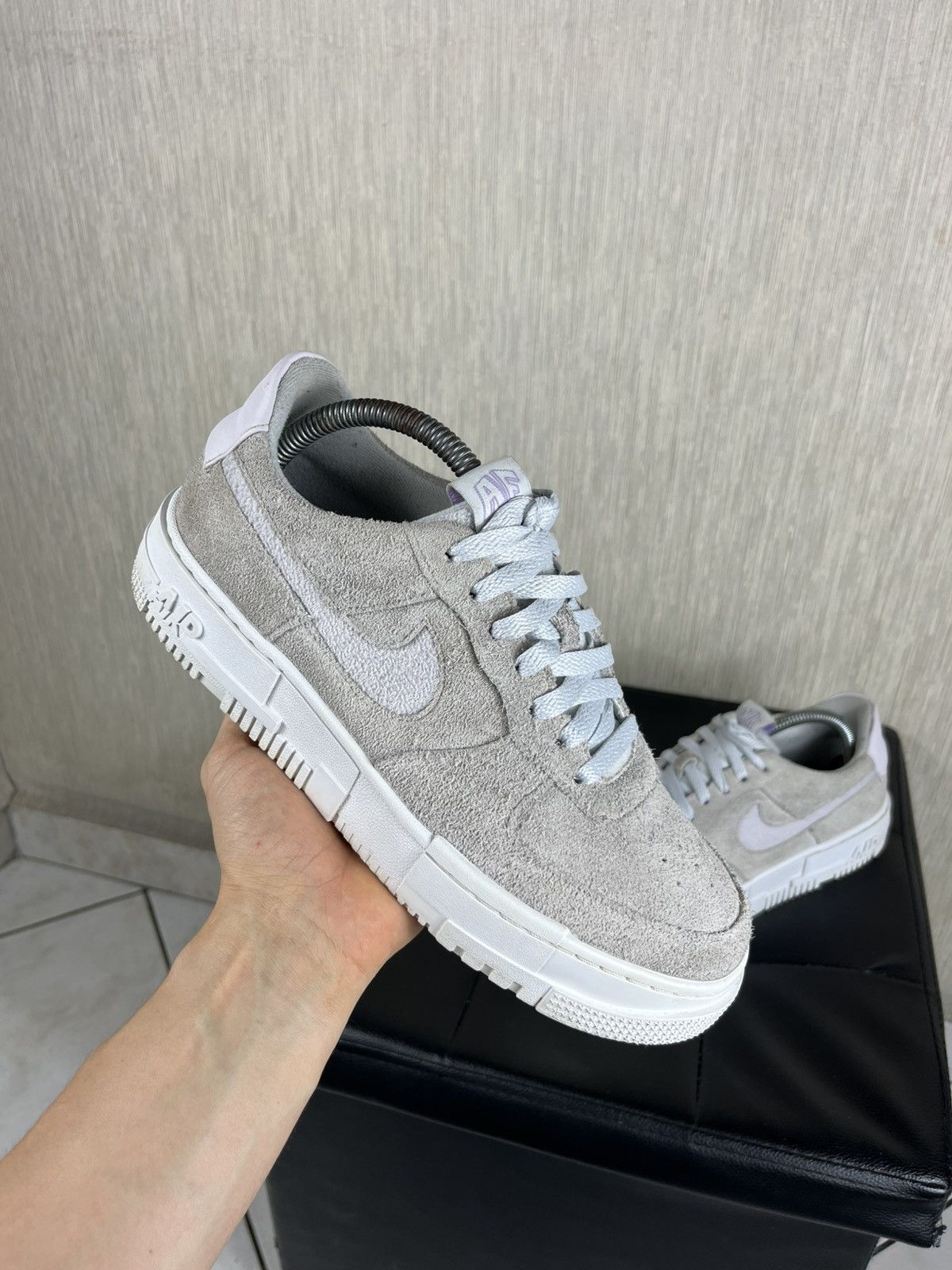 Nike Nike Air Force 1 one pixel suede velvet sneakers shoes lilac Size US 8.5 / EU 41-42 - 1 Thumbnail