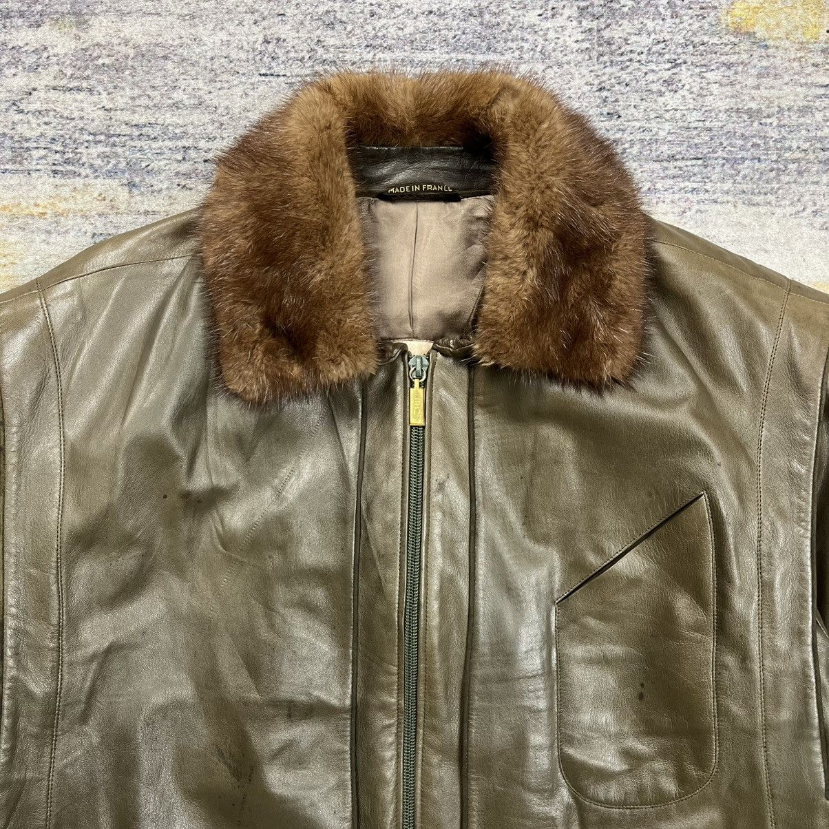 Zilli Vintage 90s Zilli philippe leather Jacket fur collar Size US M / EU 48-50 / 2 - 4 Thumbnail