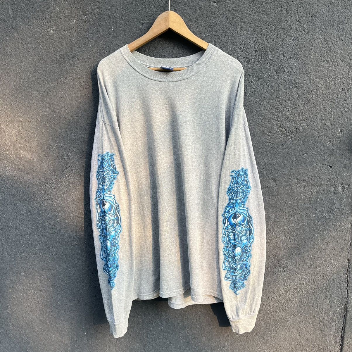 Hook-Ups Thrashed Faded Vintage Tribal Skateboard Tee Size US XXL / EU 58 / 5 - 3 Thumbnail