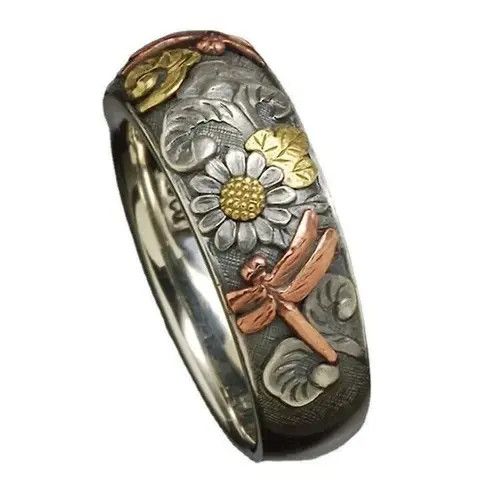 Jewelry × Vintage Flower Dragonfly Sunflower Rings Size ONE SIZE - 3 Thumbnail